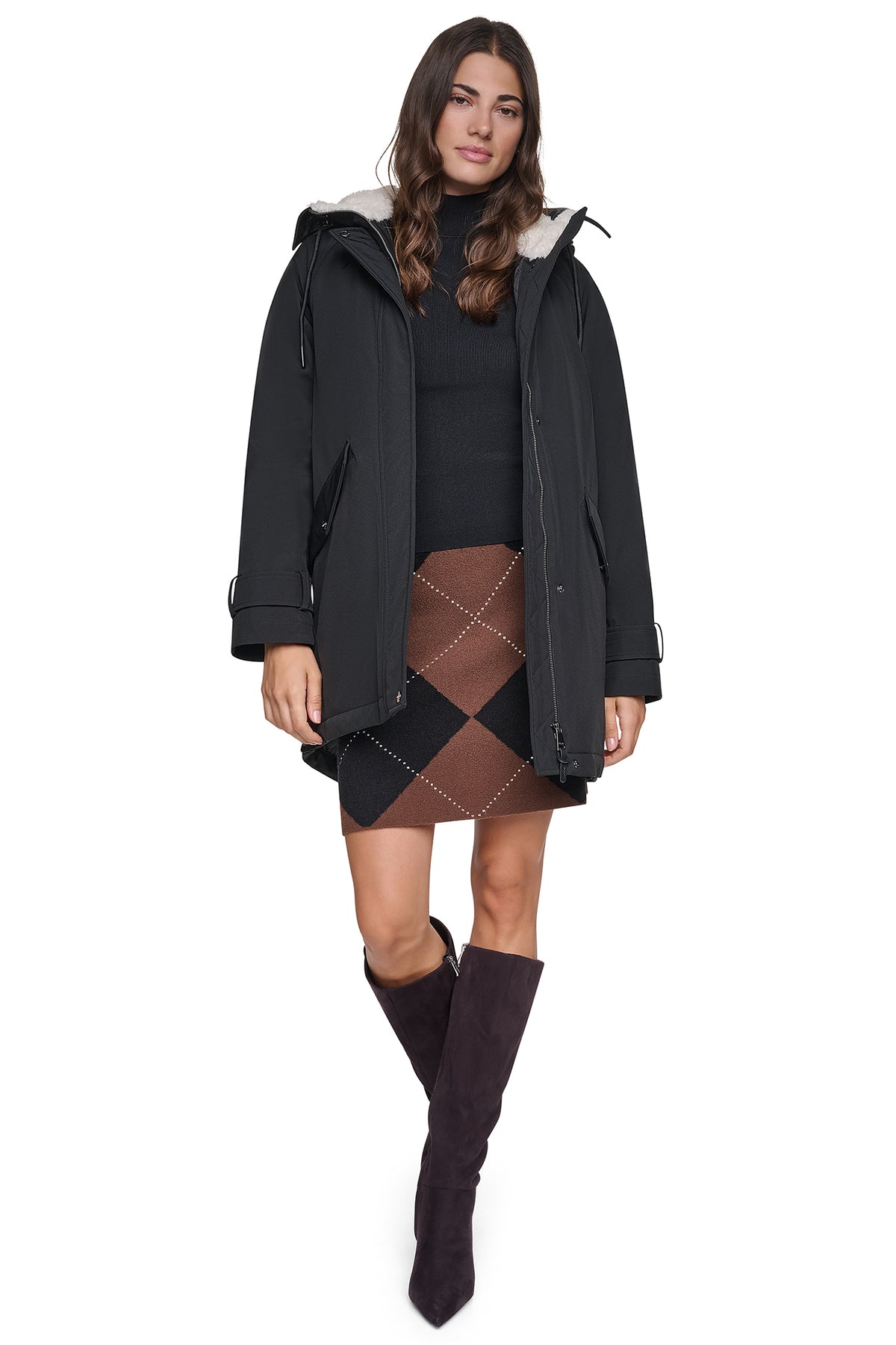FLEXTECH SOFTSHELL JACKET WITH SHERPA HOOD View 1 | Back-To-School Shop