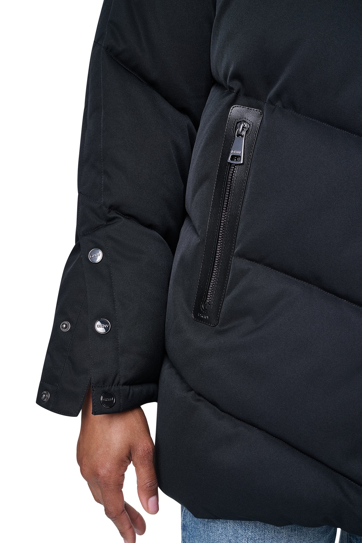 PUFFER WITH FAUX FUR COLLAR VIEW 2