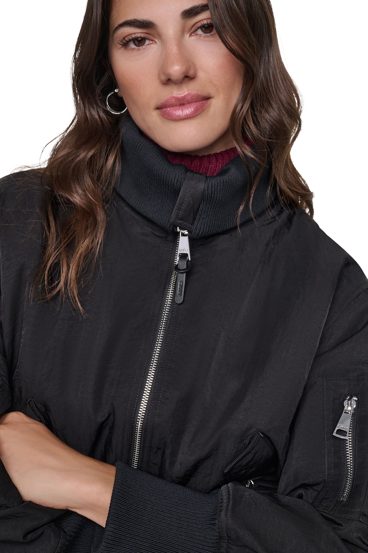 SATIN BOMBER JACKET VIEW 2