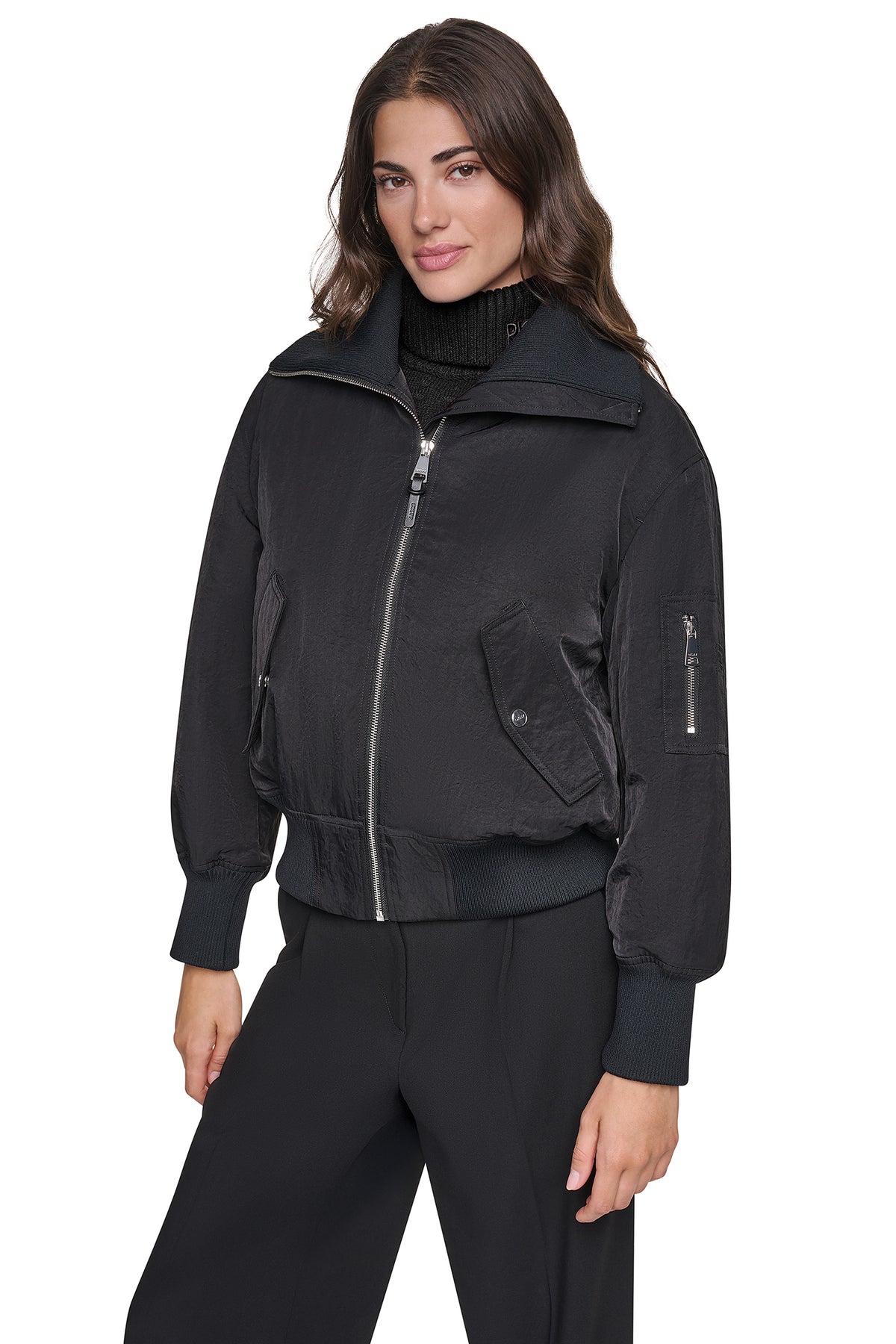 SATIN BOMBER JACKET VIEW 2