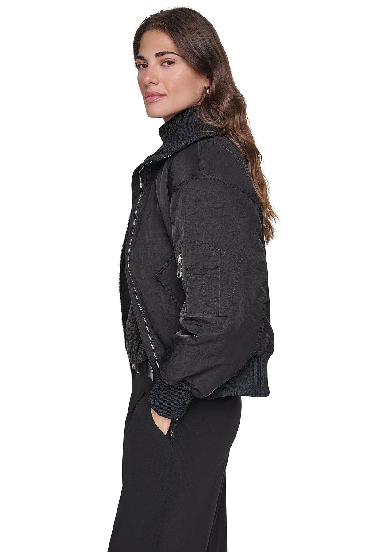 SATIN BOMBER JACKET VIEW 2