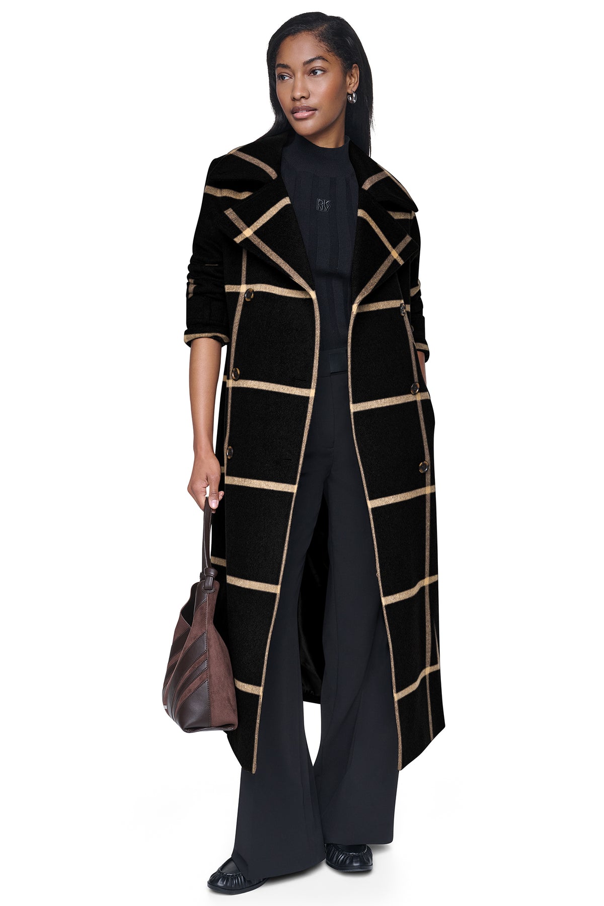 DOUBLE BREASTED WOOL-BLEND COAT VIEW 2