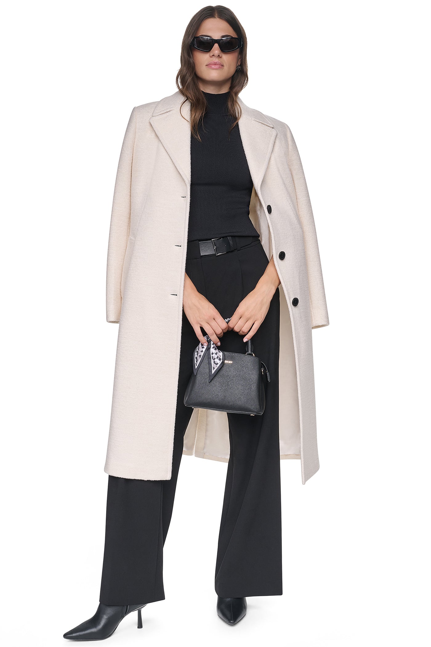 SINGLE BREASTED WOOL COAT VIEW 2