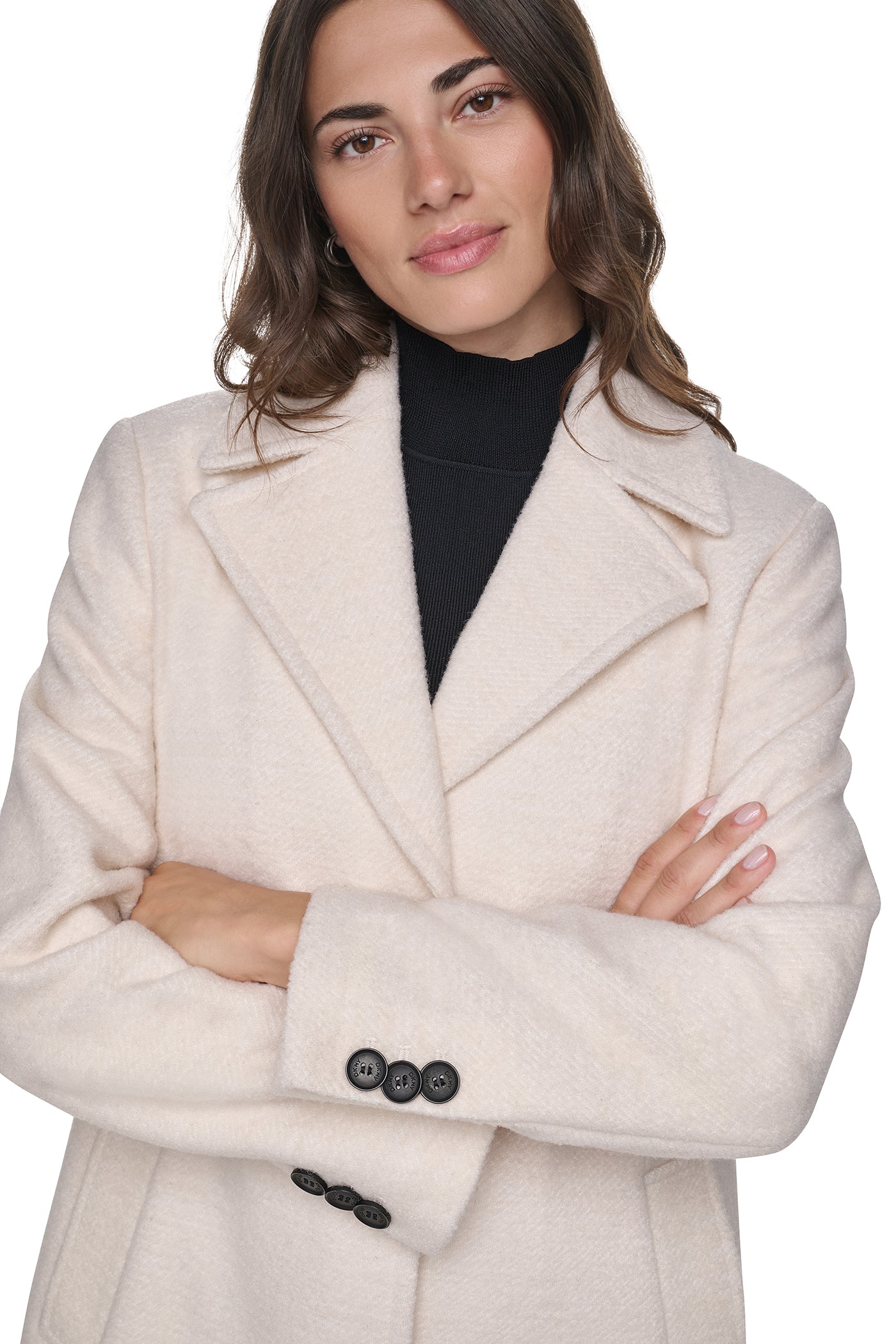 SINGLE BREASTED WOOL COAT VIEW 2