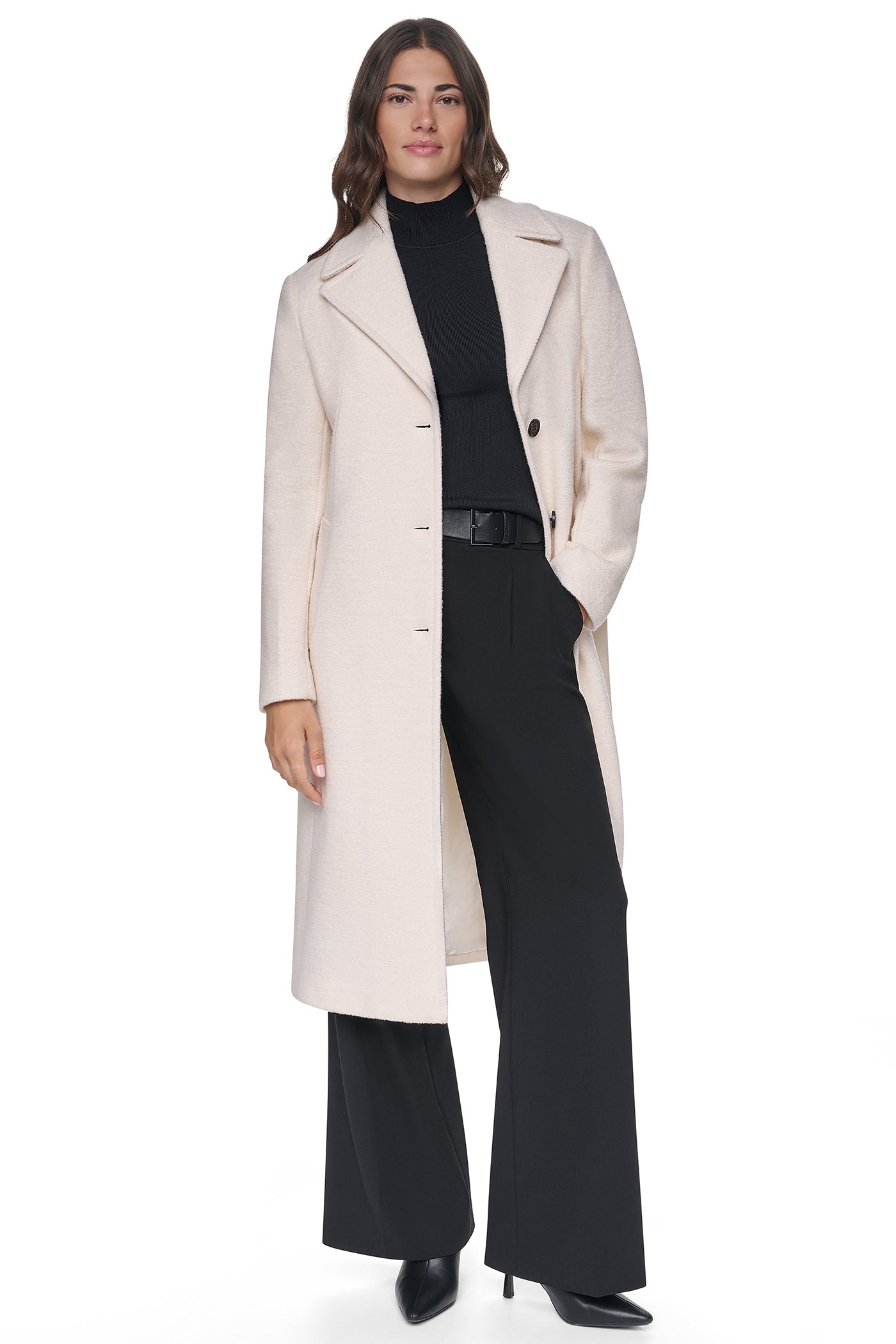 SINGLE BREASTED WOOL COAT VIEW 2