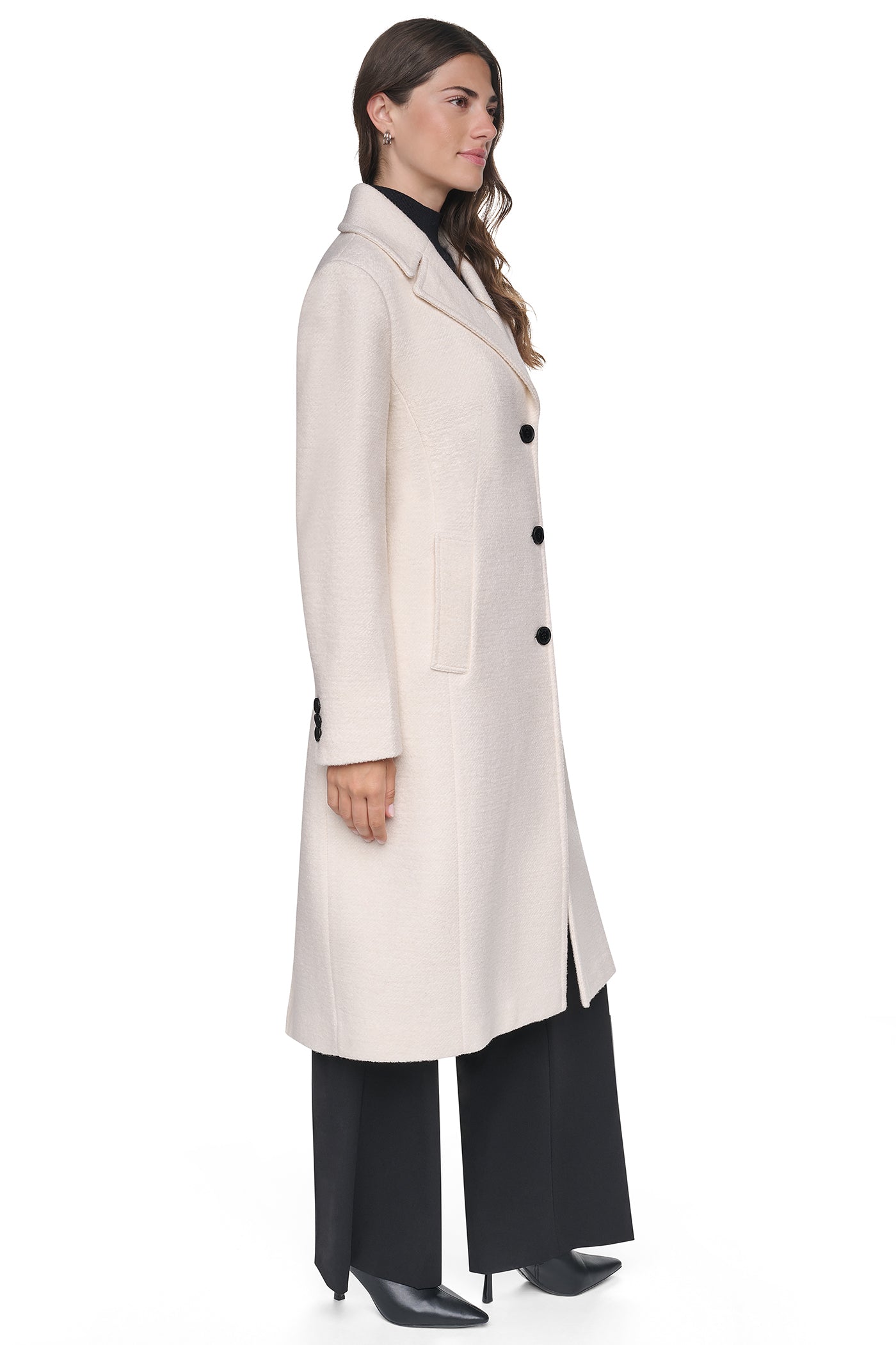 SINGLE BREASTED WOOL COAT VIEW 2
