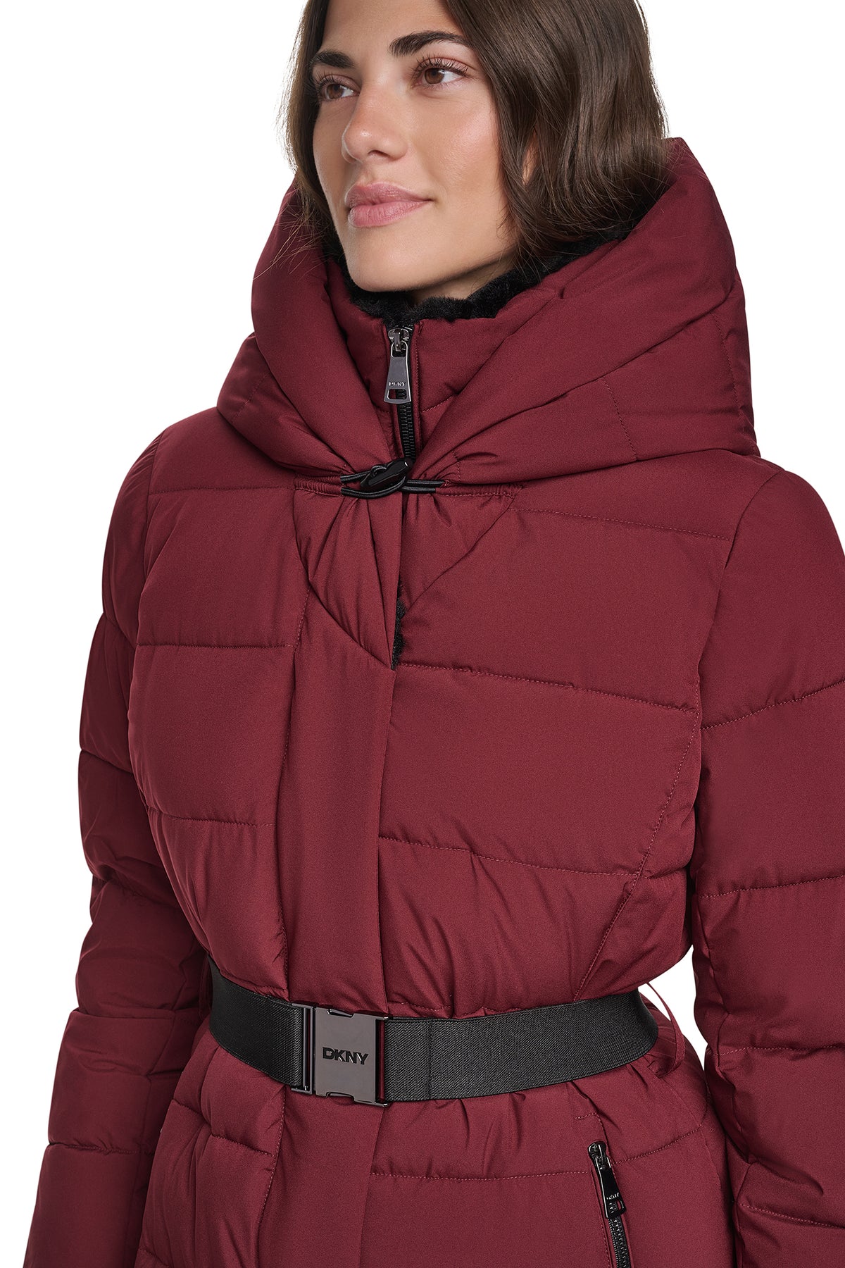 LONG BELTED LAYERED PUFFER VIEW 2