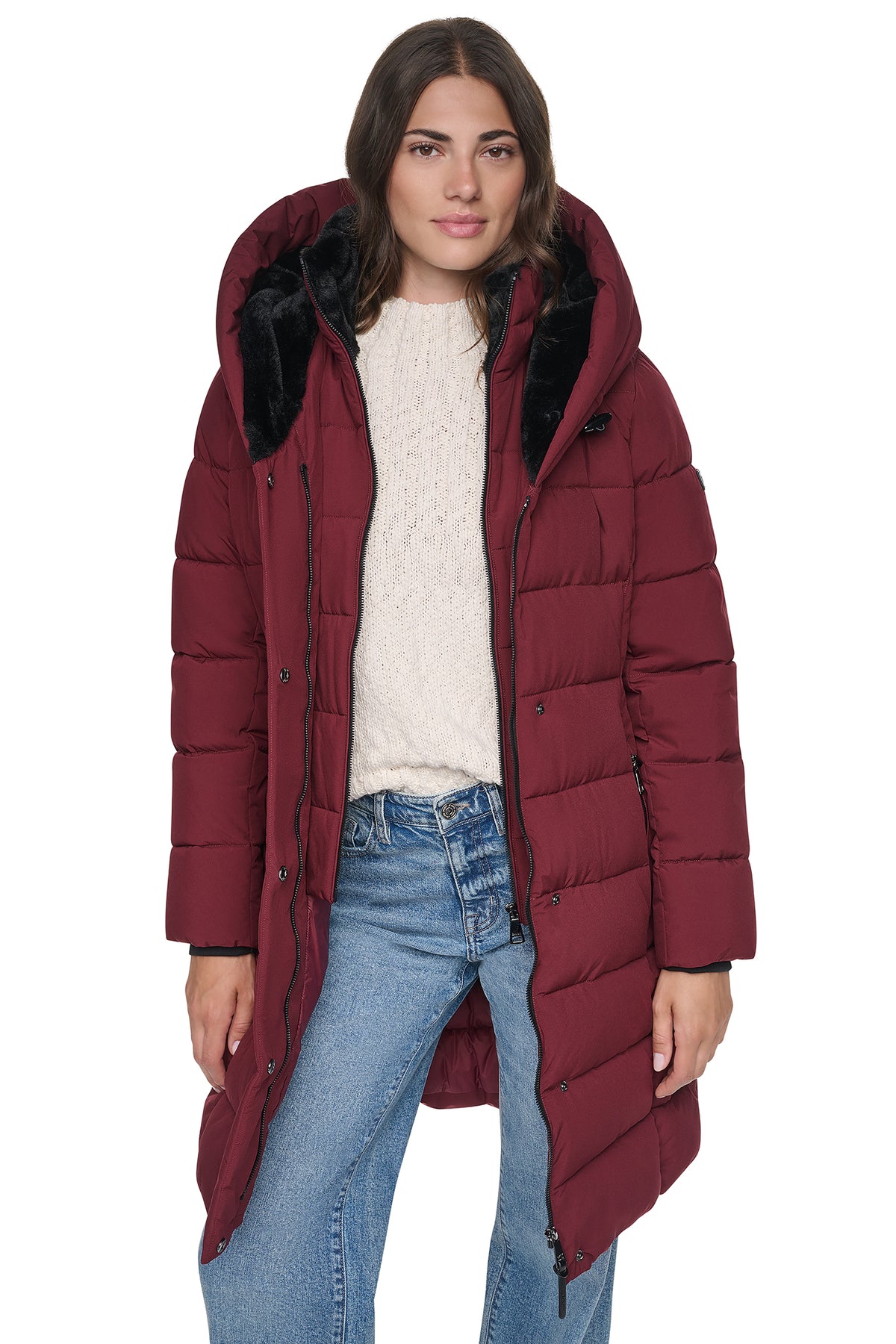 LONG BELTED LAYERED PUFFER VIEW 2