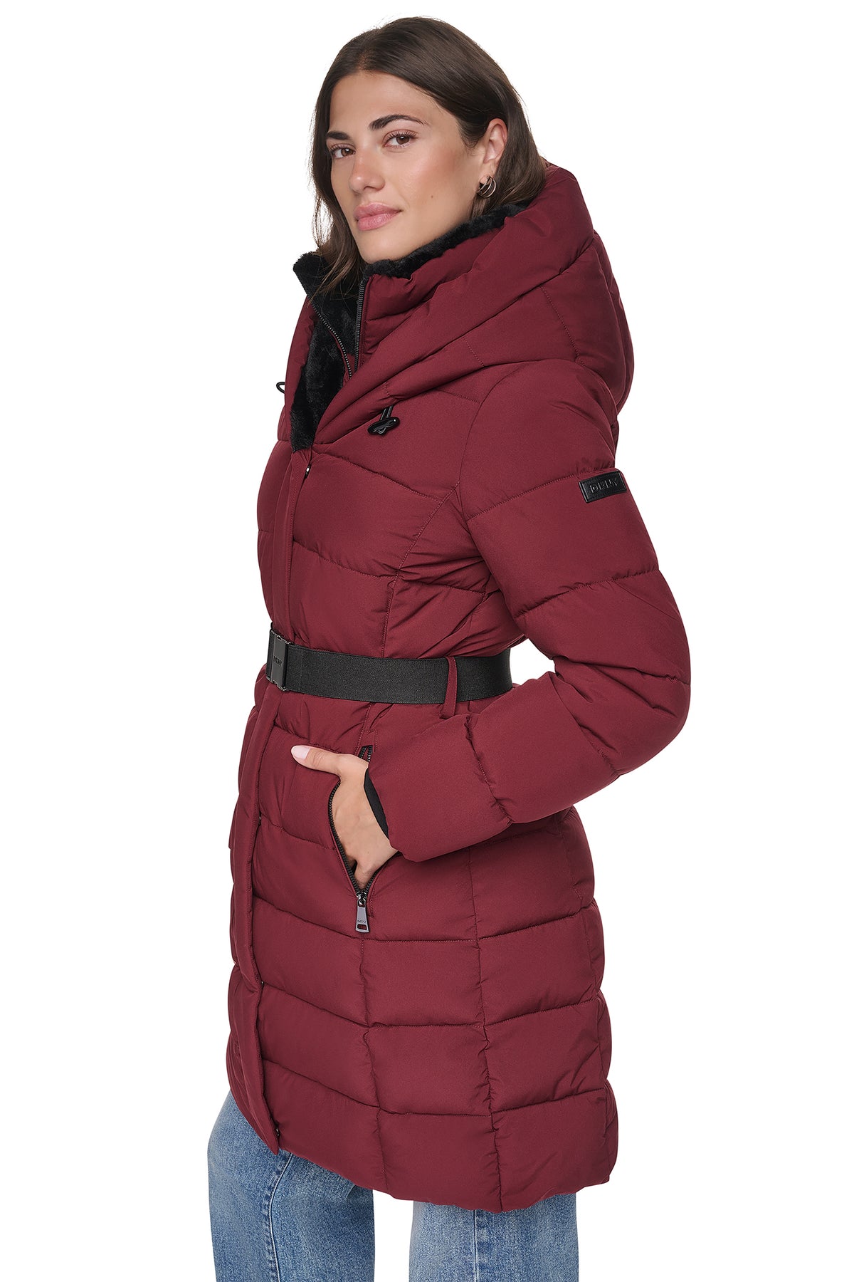 LONG BELTED LAYERED PUFFER VIEW 2
