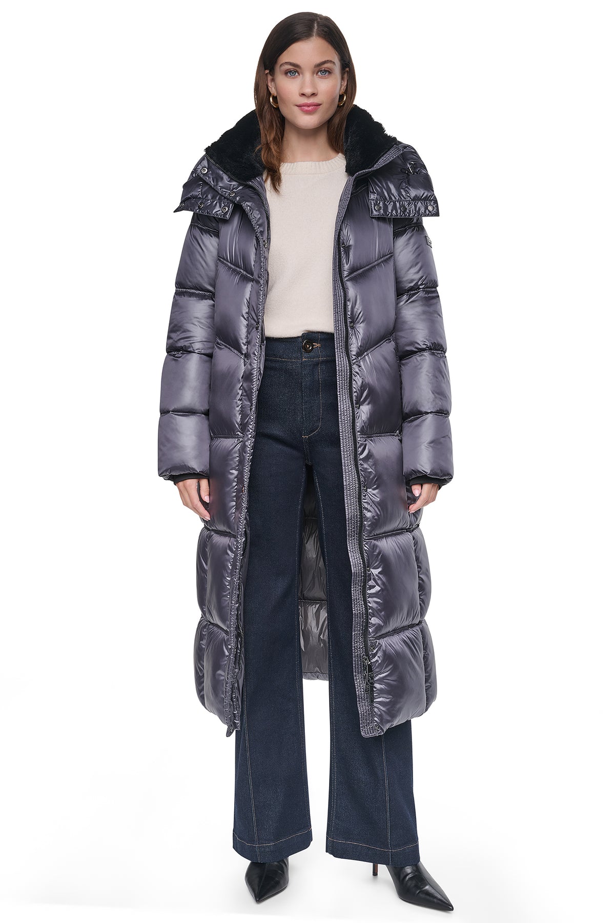 PEARALIZED MAXI PUFFER JACKET VIEW 2