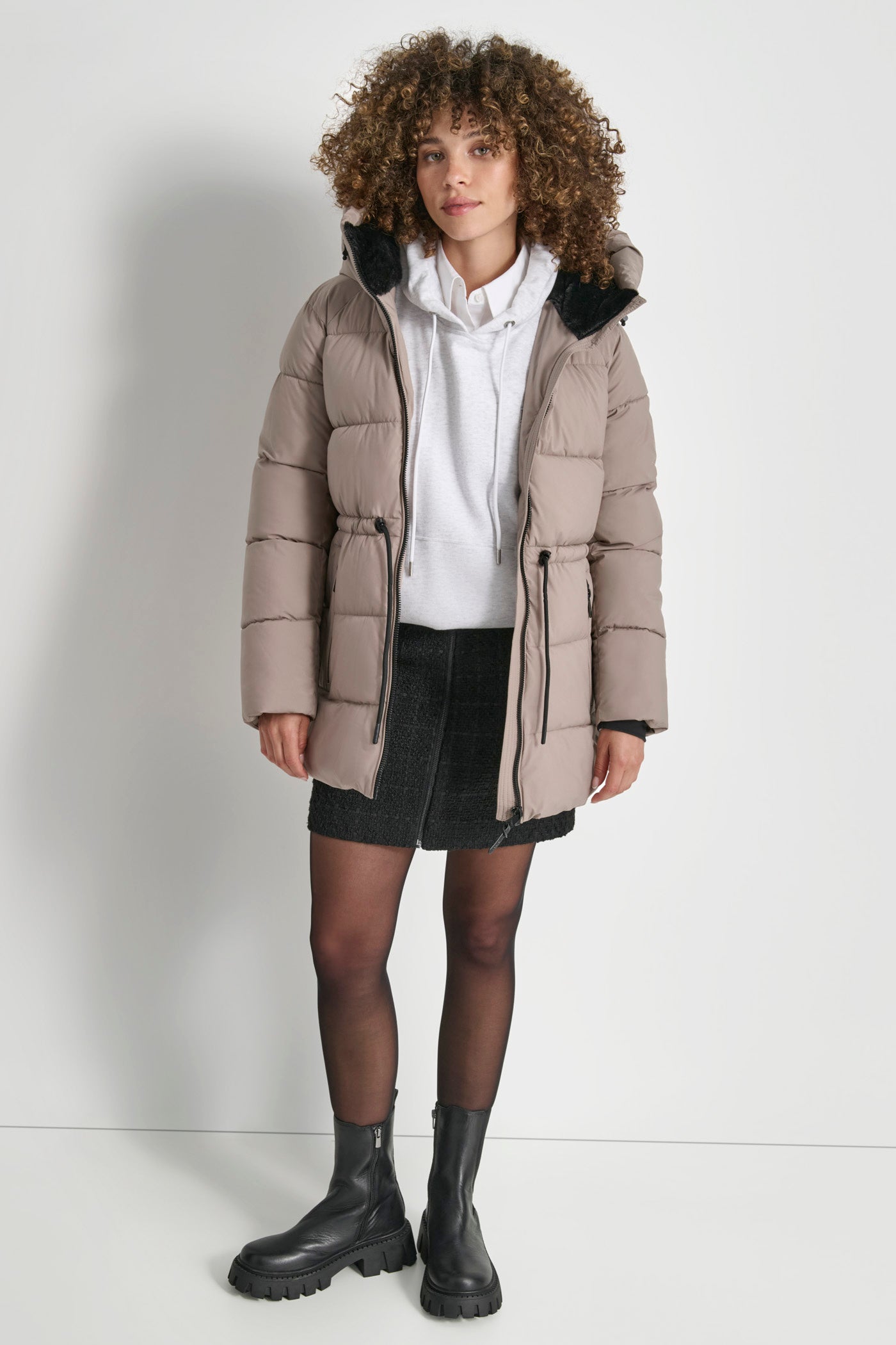 MID LENGTH LUSH PUFFER JACKET VIEW 4