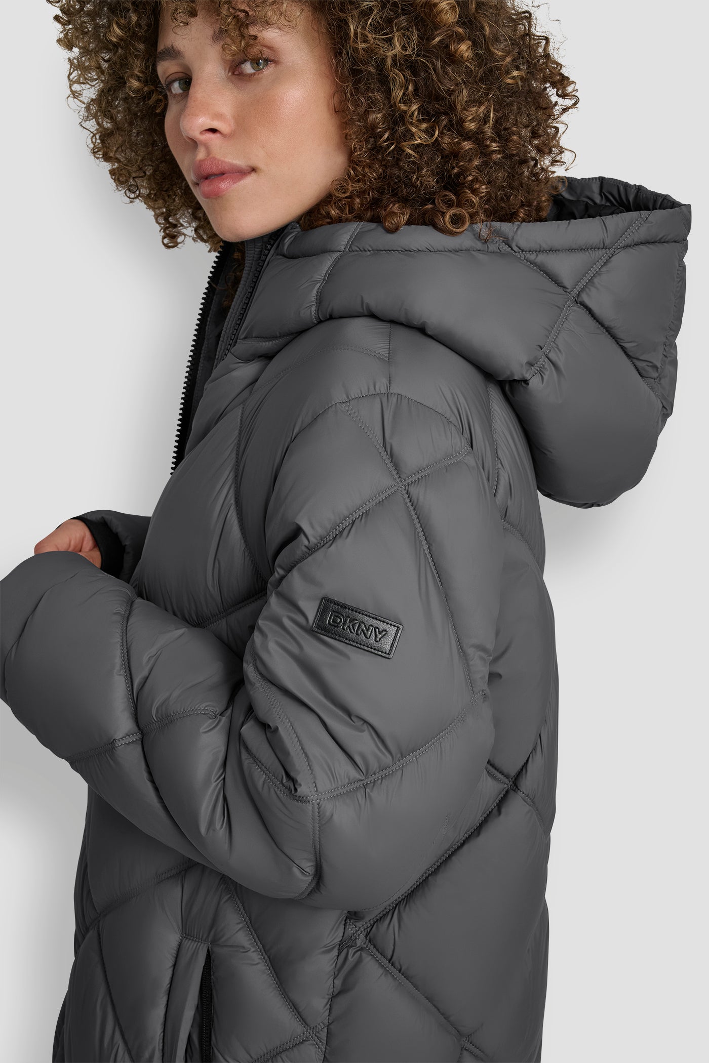 SILKY LONG QUILTED PARKA VIEW 4 | WOMENS COATS & JACKETS