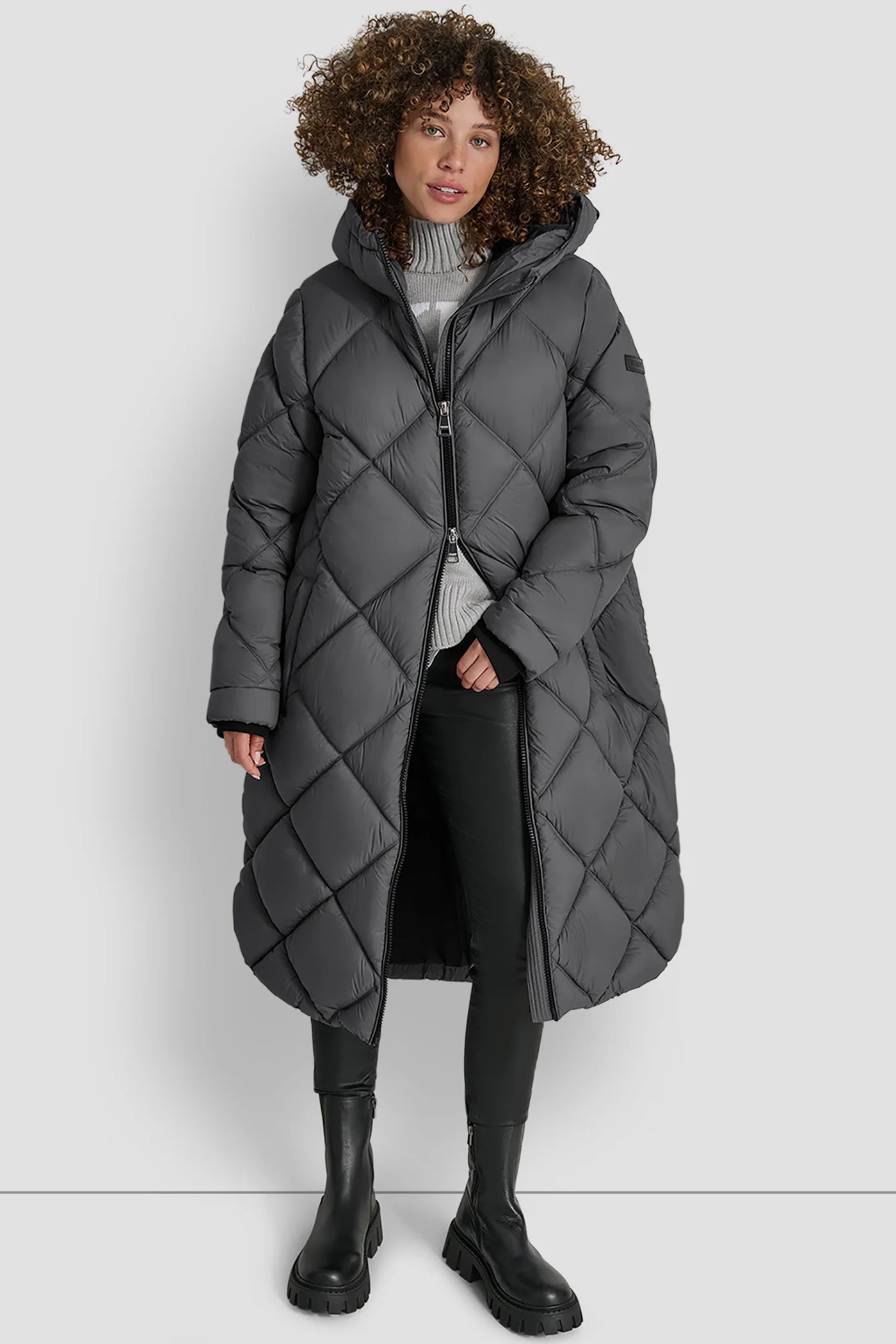 TITAN SILKY LONG QUILTED PARKA, FRONT VIEW | Back-To-School Shop