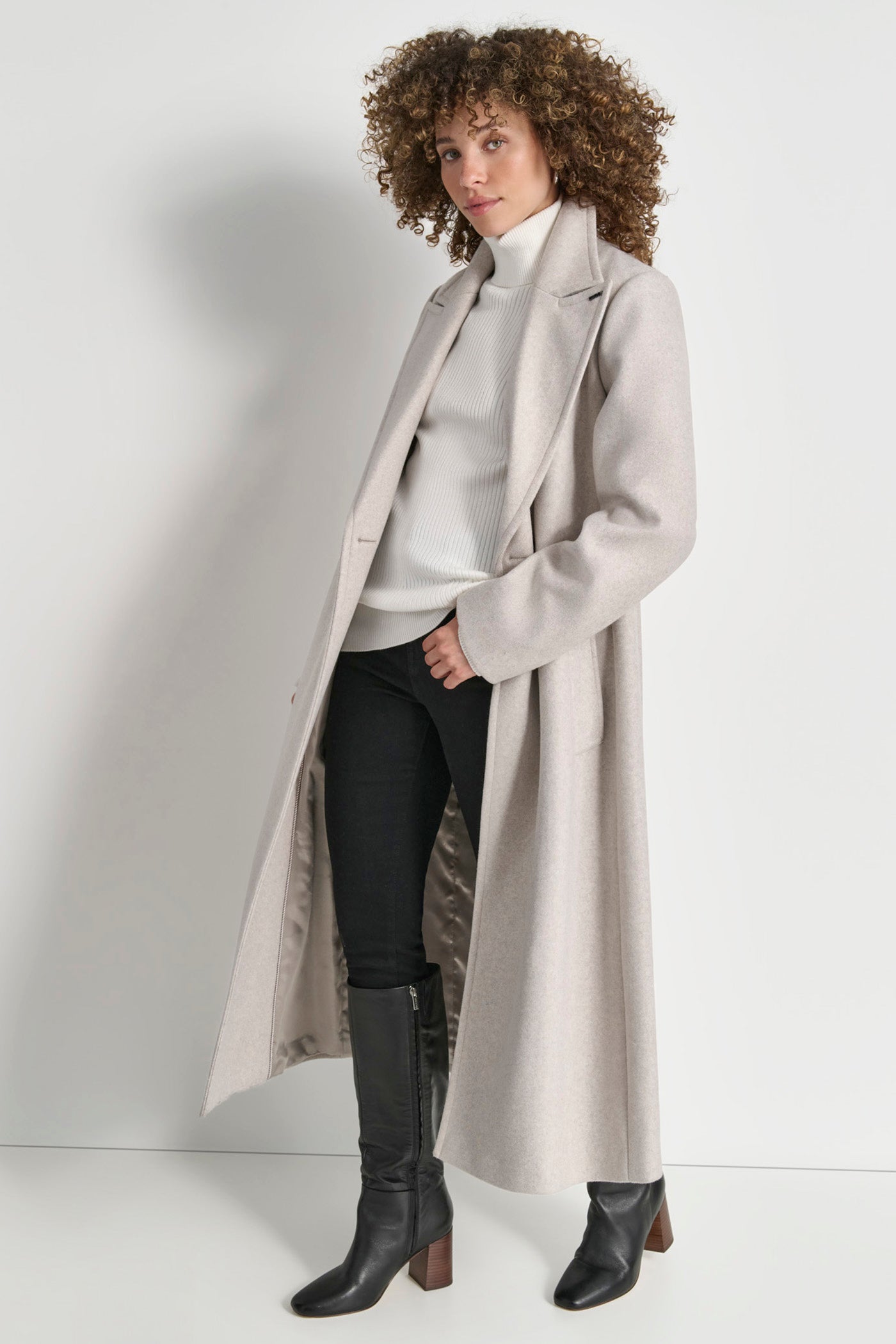 DKNY WOOL WRAP COAT - Coats - Free Shipping - BeyondStyle