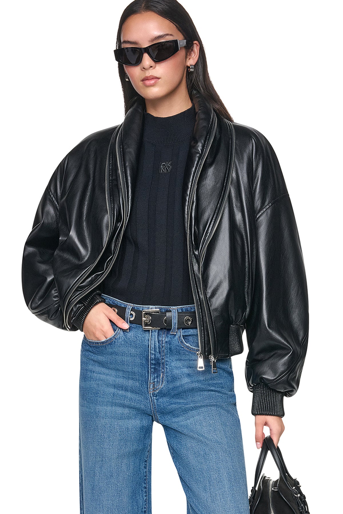 FAUX LEATHER BOMBER JACKET View 1 | New clothing