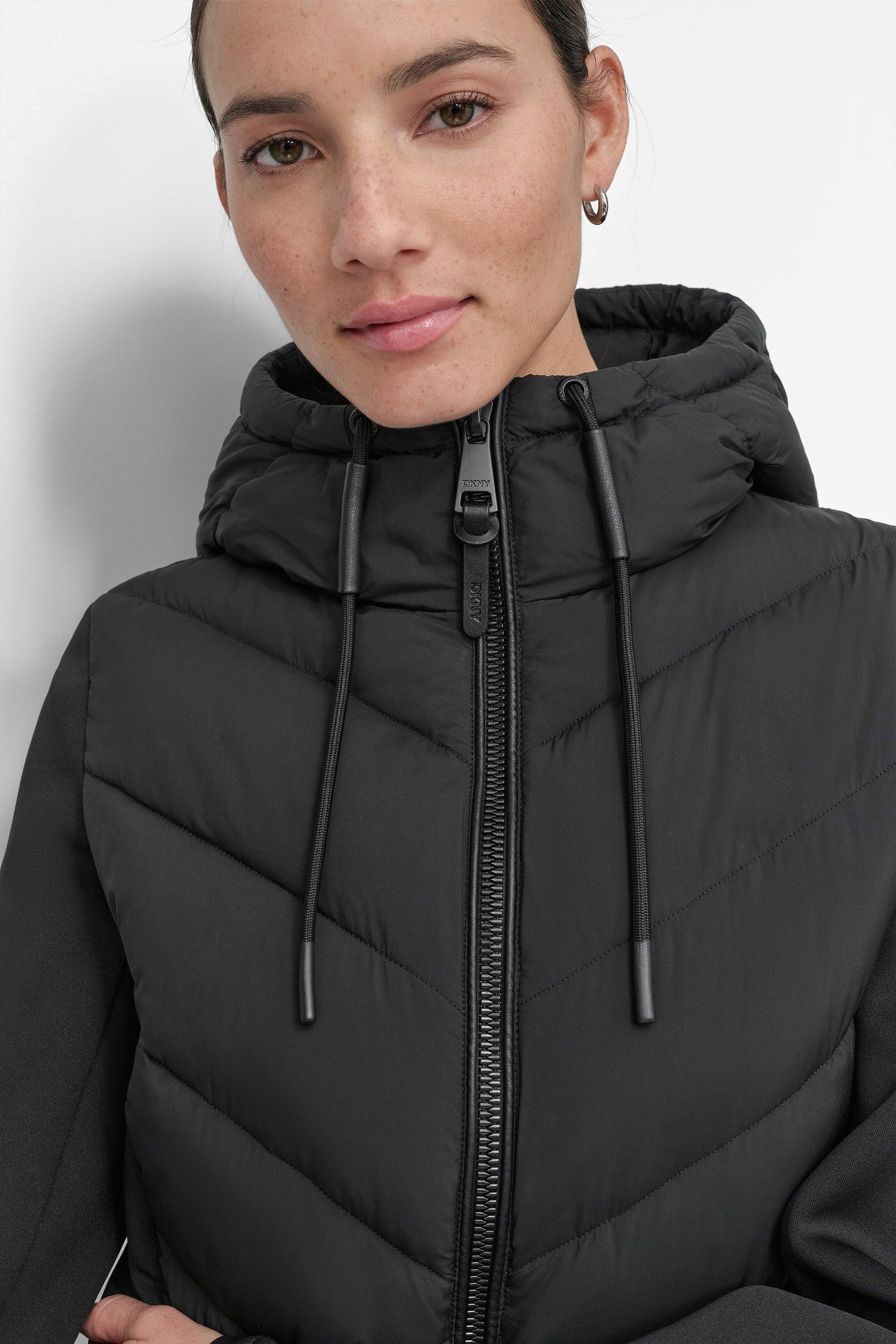 MIXED MEDIA LIGHT WEIGHT PUFFER VIEW 9