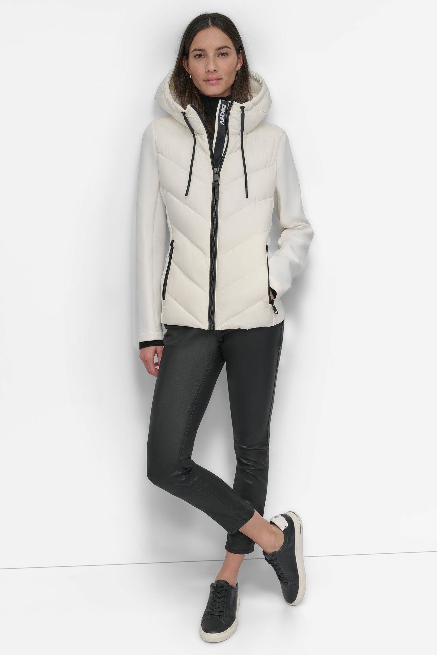 MIXED MEDIA LIGHT WEIGHT PUFFER VIEW 5
