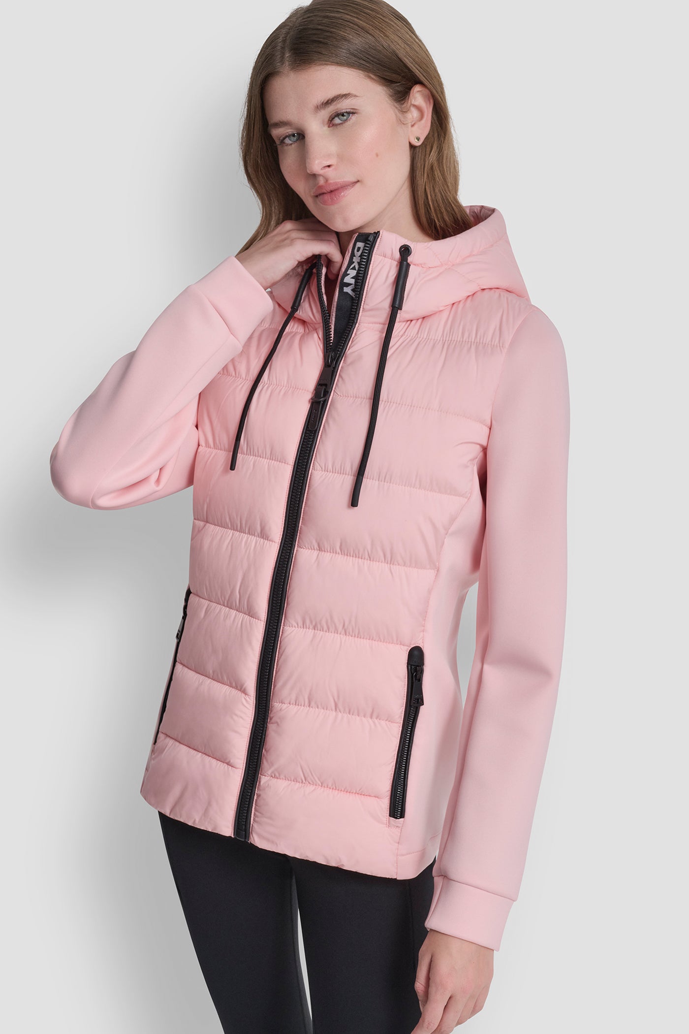 Peach Spritz MIXED MEDIA JACKET, FRONT VIEW | Sport Essentials