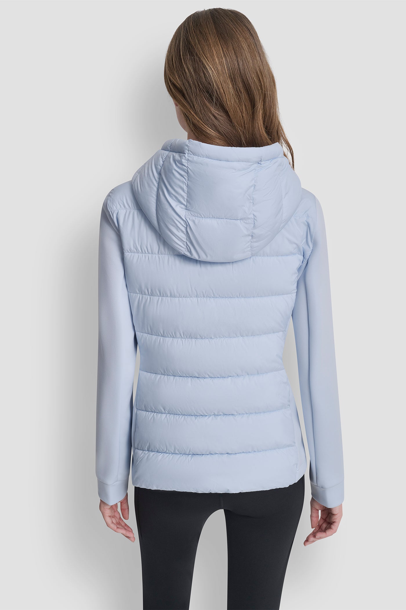 Skyway Blue MIXED MEDIA JACKET, BACK VIEW | Sport Essentials