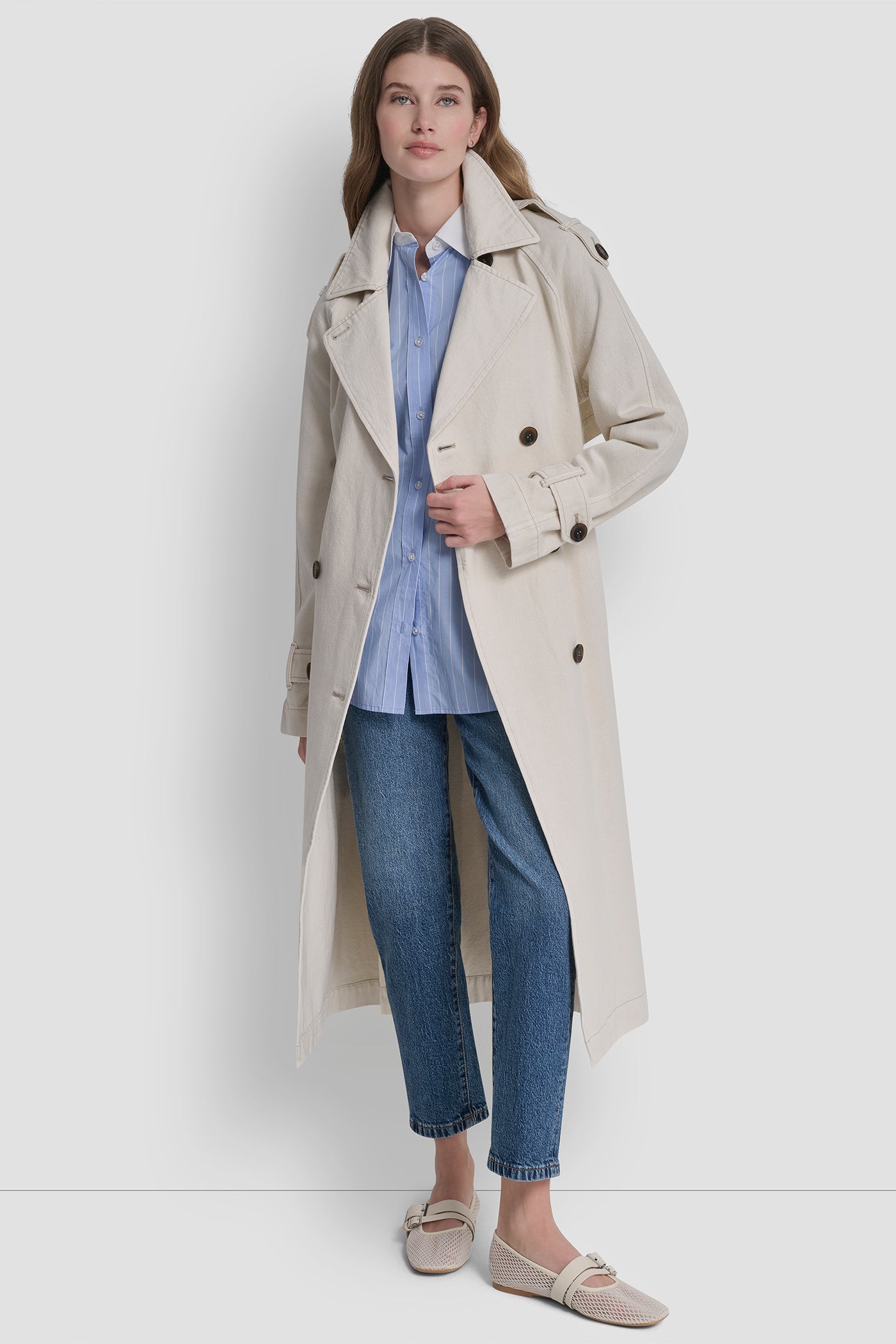 LONG BELTED TRENCH COAT VIEW 4 | WOMENS COATS & JACKETS
