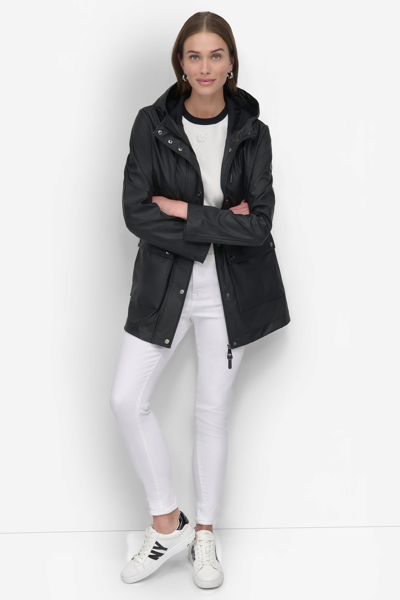 BUTTON UP RAIN COAT VIEW 7