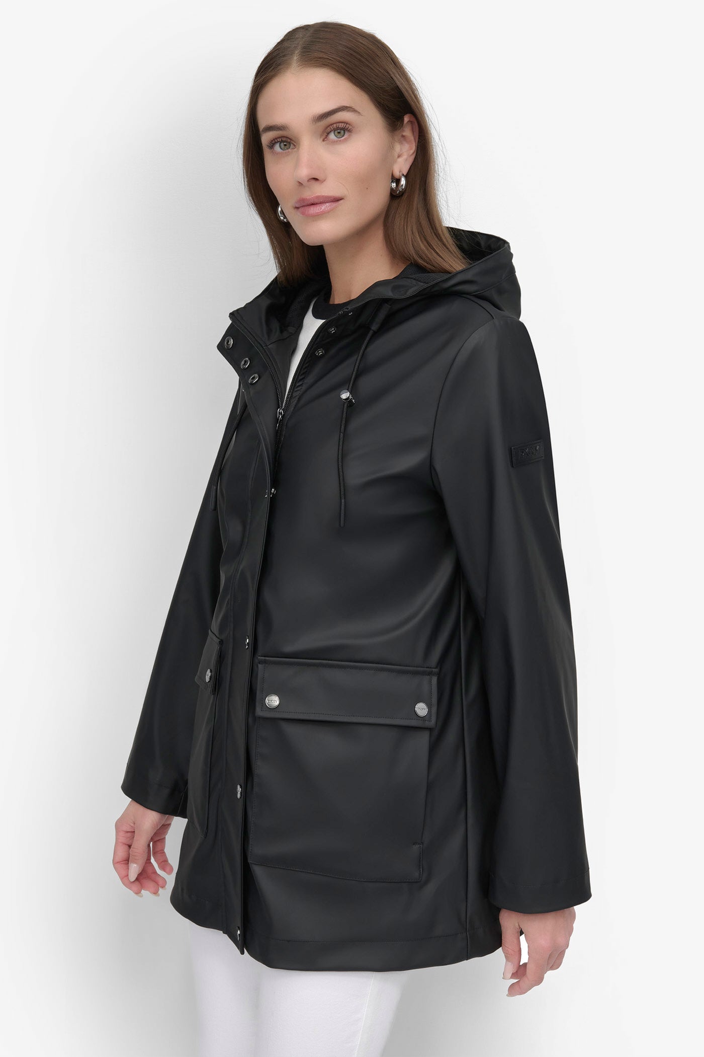 BUTTON UP RAIN COAT VIEW 3