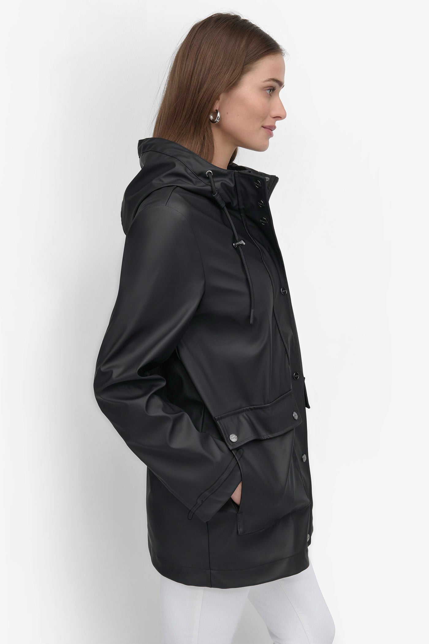 BUTTON UP RAIN COAT VIEW 6