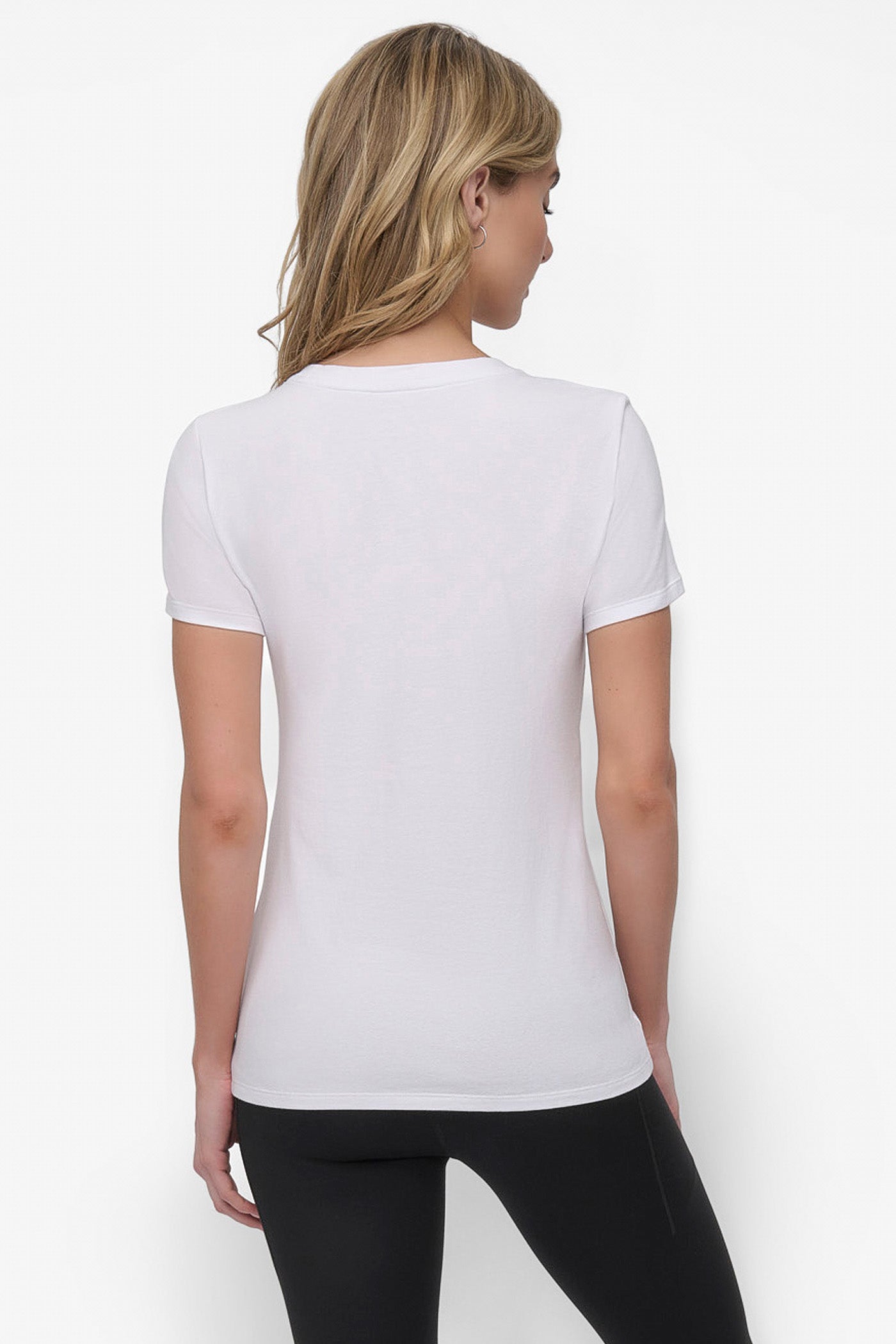 WHITE/SILVER EXPLODED LOGO CREW NECK TEE, BACK VIEW | All Products