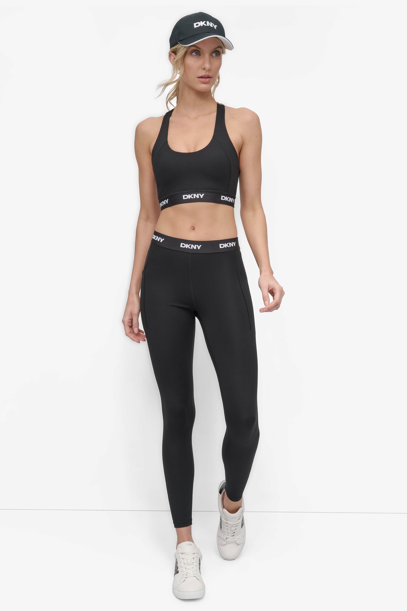 MID-RISE LOGO WAIST COMPRESSION LEGGING VIEW 9 | Leggings