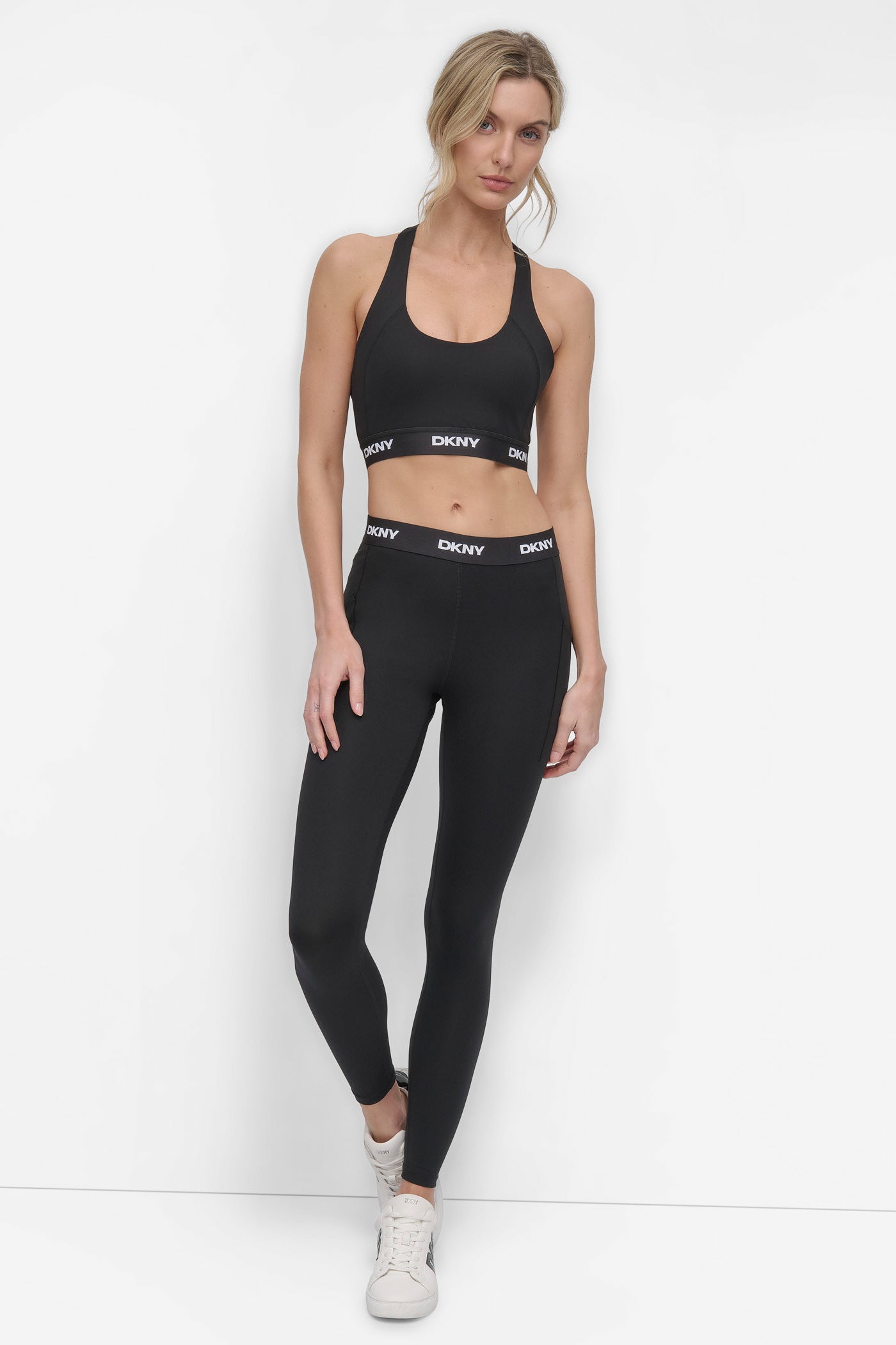 MID-RISE LOGO WAIST COMPRESSION LEGGING VIEW 6 | Leggings