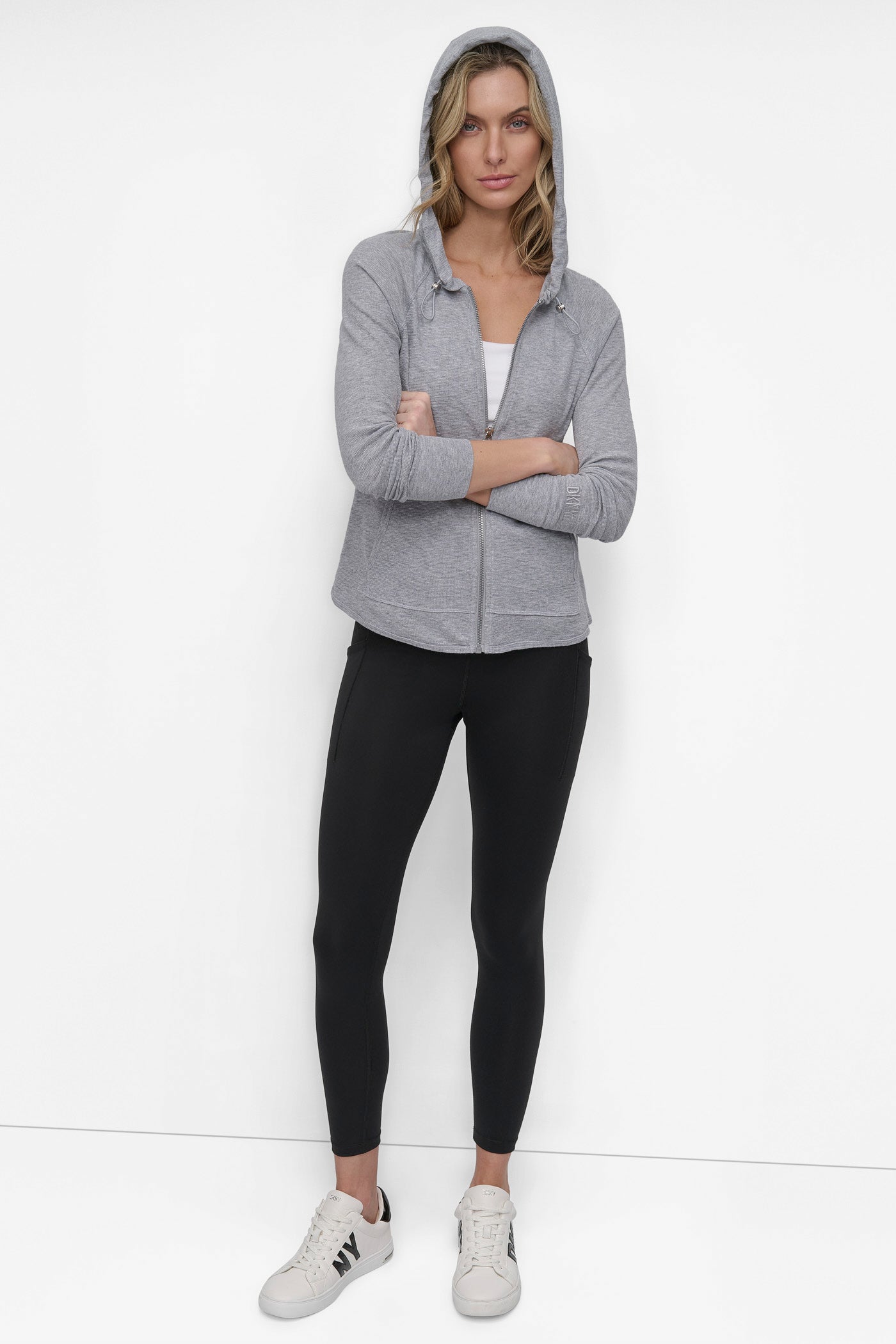 SLUB WAFFLE KNIT HOODIE VIEW 8 | Under $50