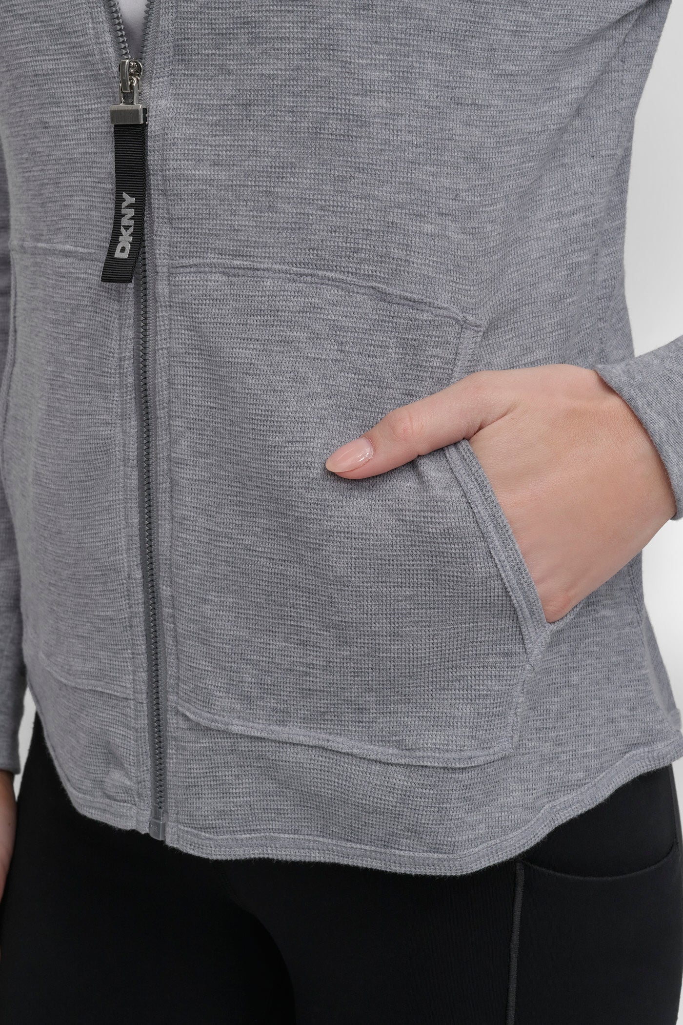 SLUB WAFFLE KNIT HOODIE VIEW 5 | Under $50
