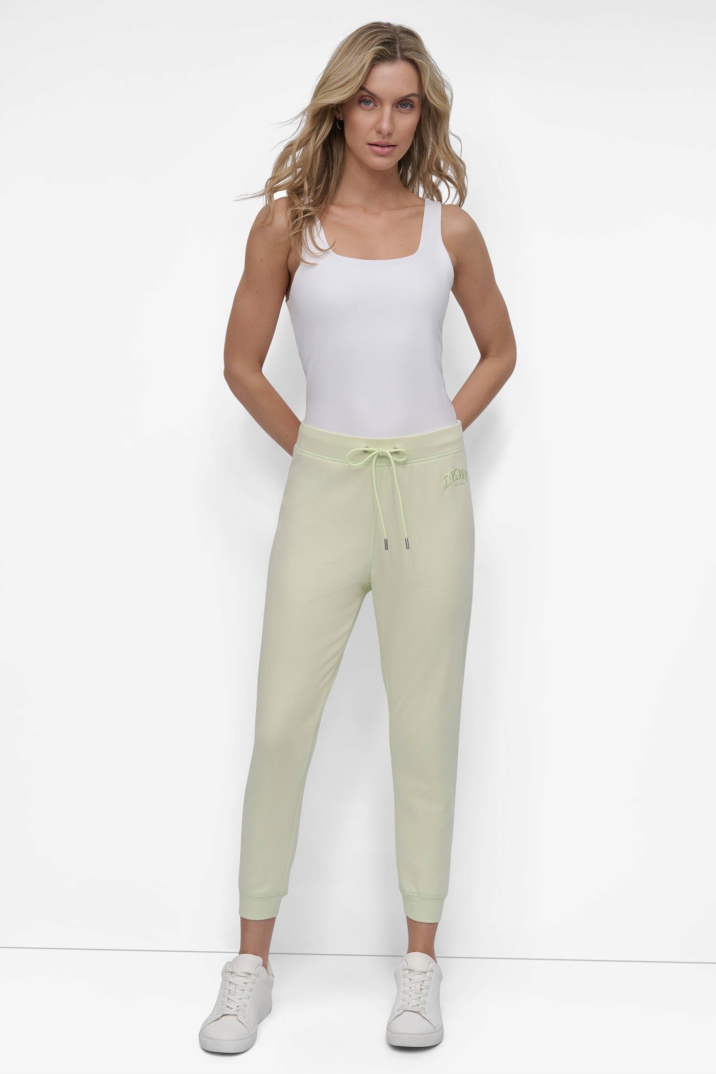 HIGH-RISE LOGO EMBROIDERED TAPERED JOGGER VIEW 6 | Sweatshirts & Joggers