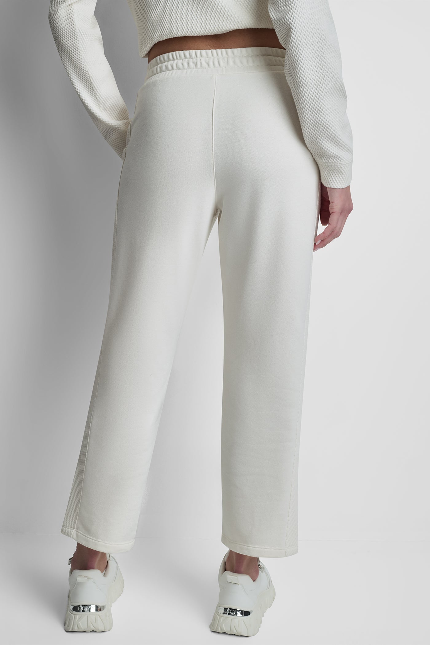 JACQUARD MIX HIGH-RISE ANKLE PANT VIEW 3 | DKNY Sport