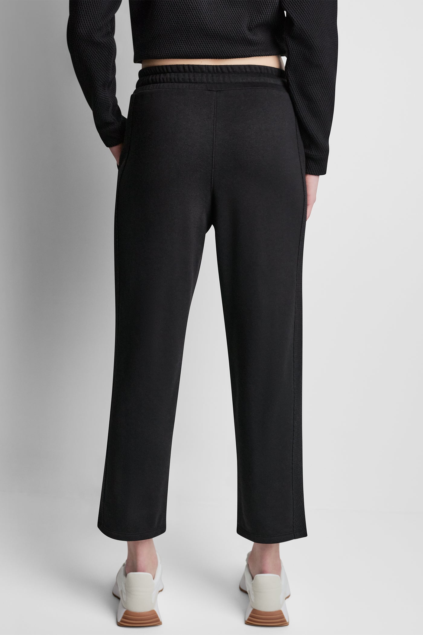 JACQUARD MIX HIGH-RISE ANKLE PANT VIEW 3 | DKNY Sport