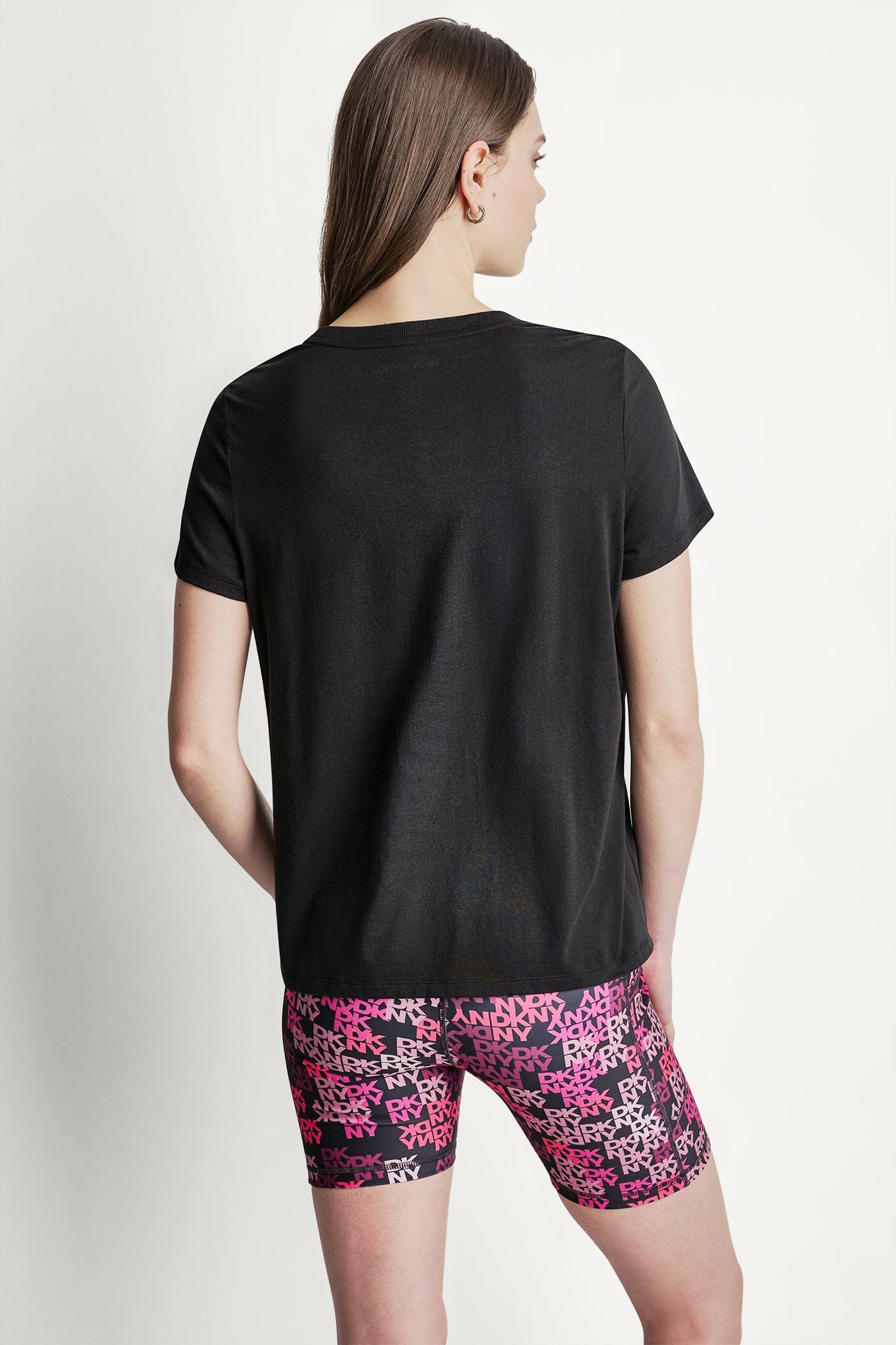 DKNY CAMO MIXED MEDIA LOGO TEE VIEW 3 | Gifts Under $100