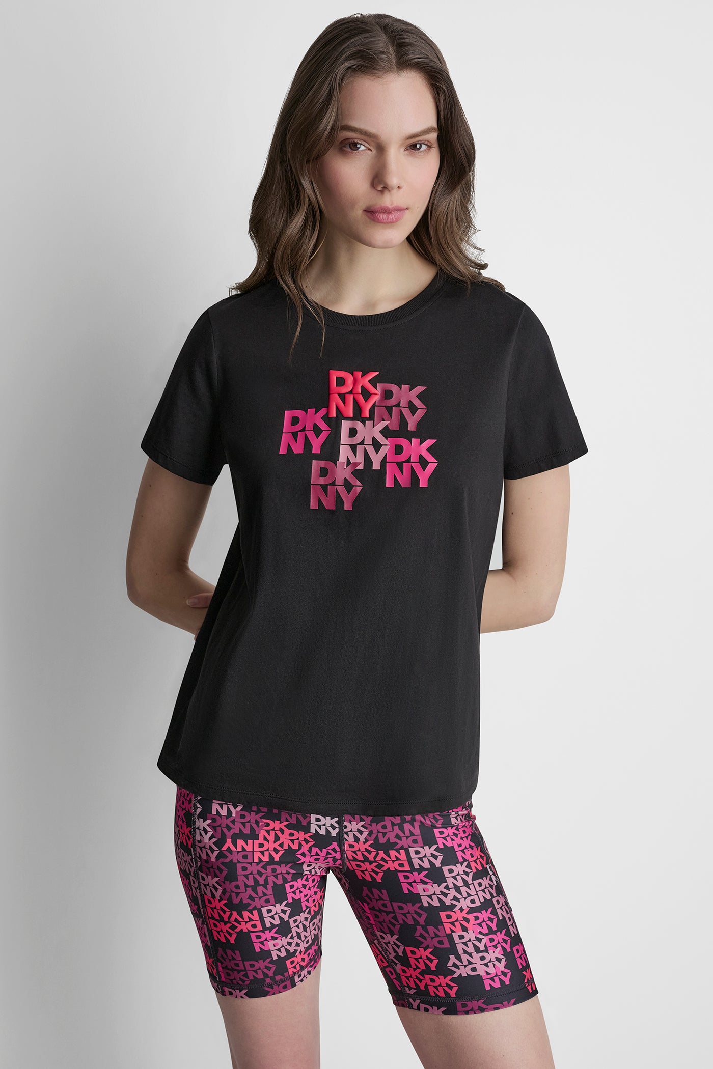 DKNY CAMO MIXED MEDIA LOGO TEE VIEW 5 | Tees & Tanks