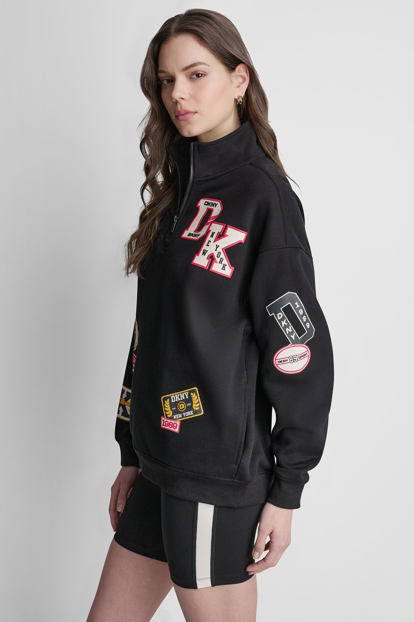 CAMPUS PATCH OVERSIZED QUARTER-ZIP VIEW 4