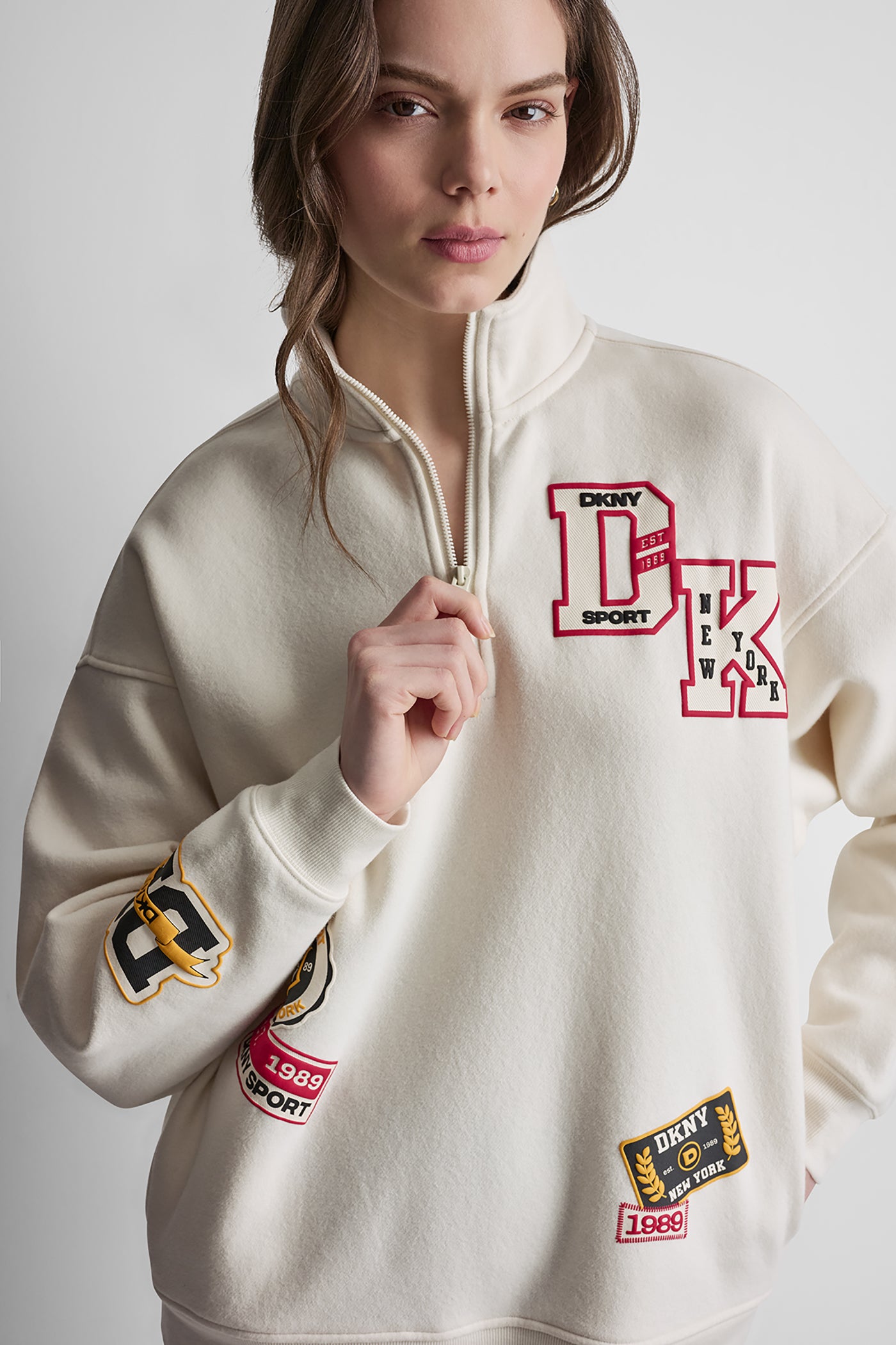 CAMPUS PATCH OVERSIZED QUARTER-ZIP VIEW 7 | Gifts Under $100