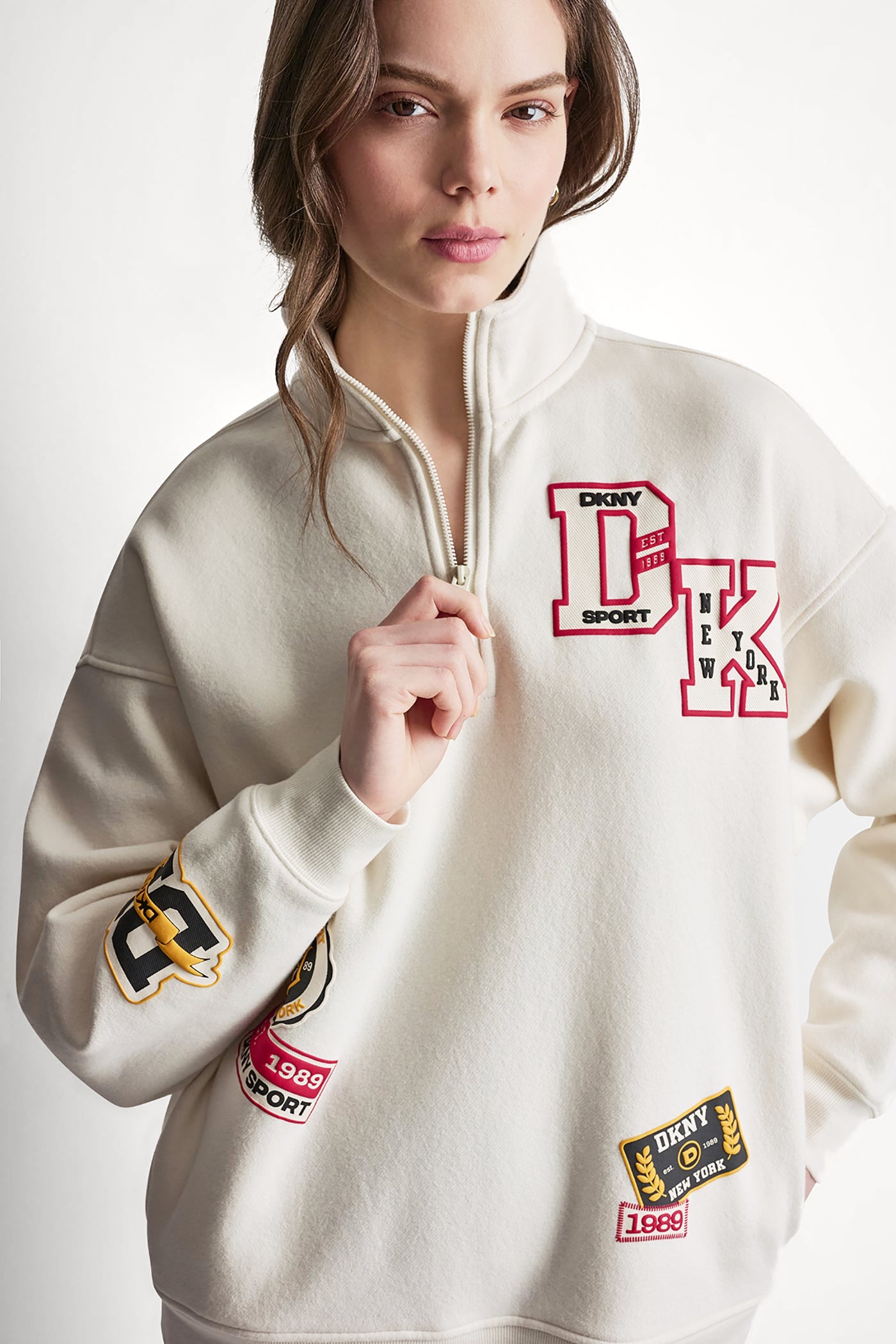 CAMPUS PATCH OVERSIZED QUARTER-ZIP VIEW 3 | Clothing