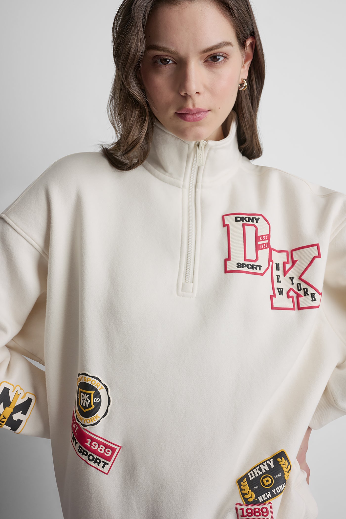 CAMPUS PATCH OVERSIZED QUARTER-ZIP VIEW 6 | Gifts Under $100