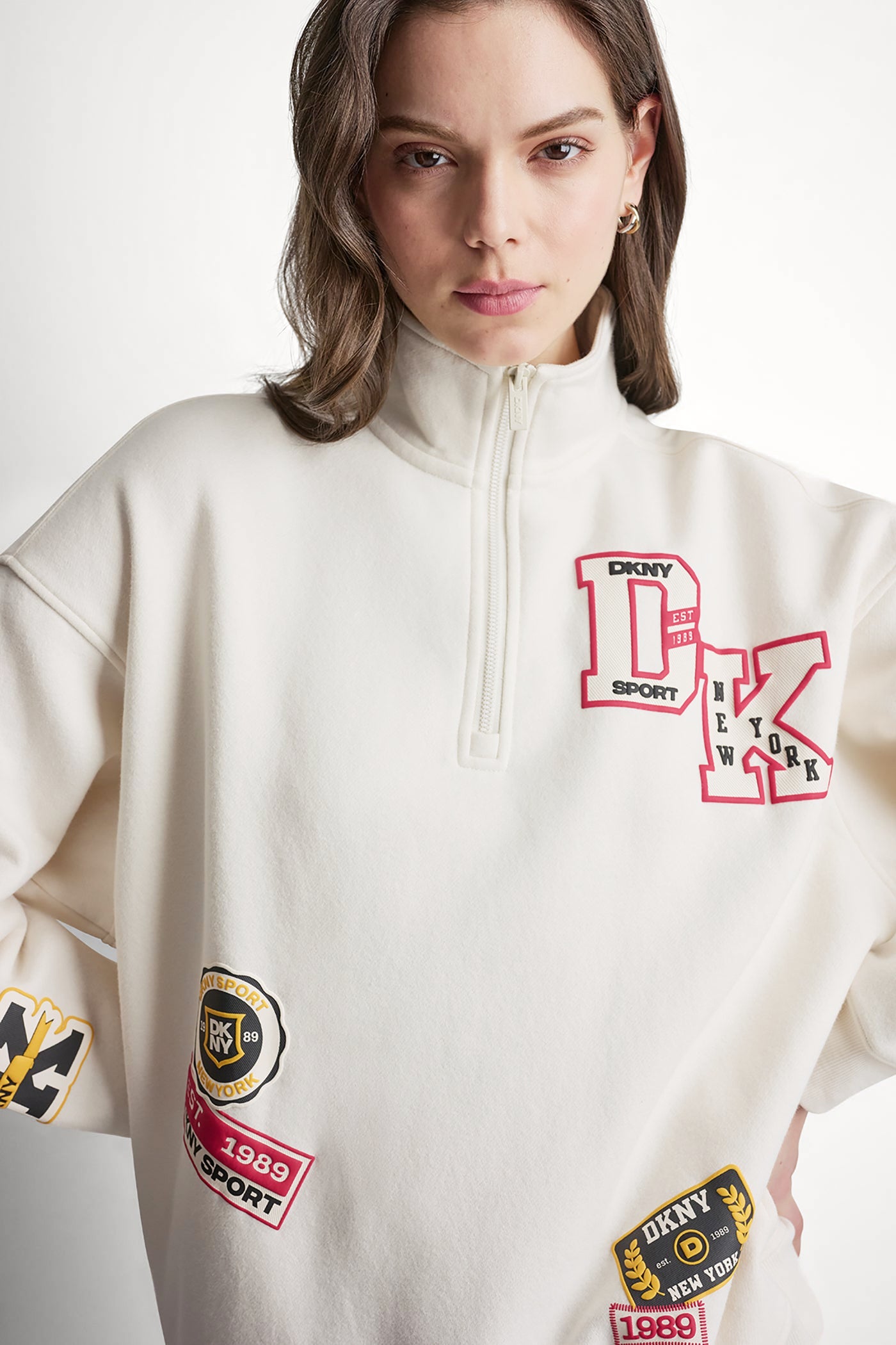 CAMPUS PATCH OVERSIZED QUARTER-ZIP VIEW 8 | Clothing