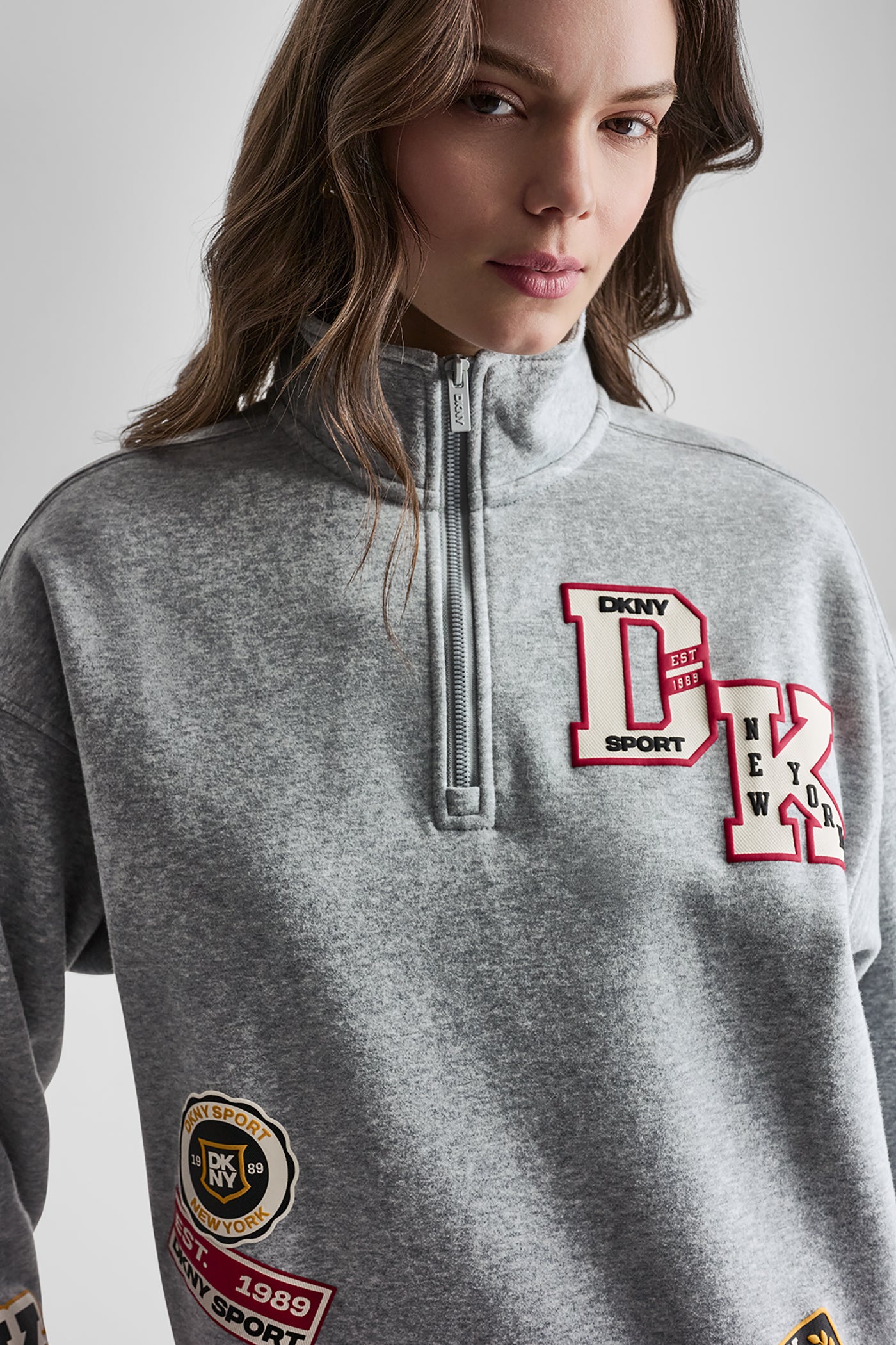 CAMPUS PATCH OVERSIZED QUARTER-ZIP VIEW 2
