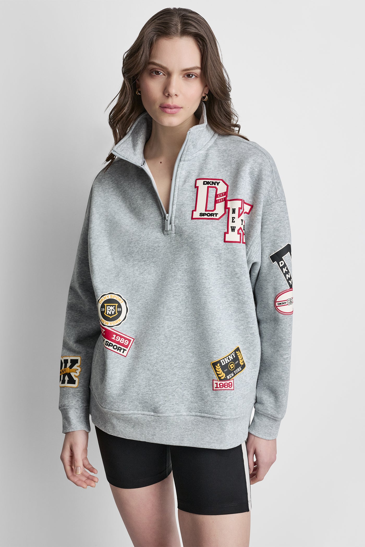 CAMPUS PATCH OVERSIZED QUARTER-ZIP VIEW 1