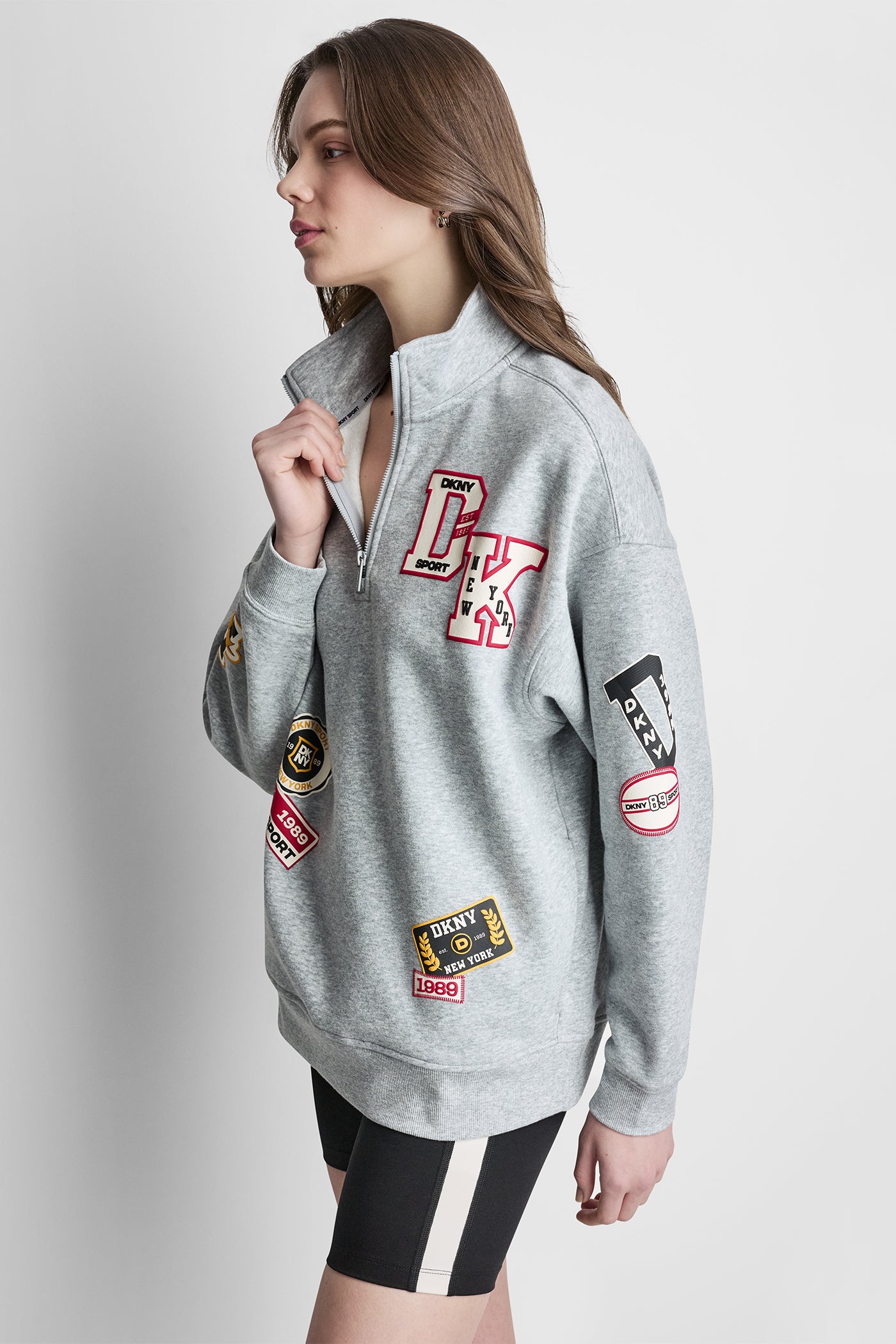CAMPUS PATCH OVERSIZED QUARTER-ZIP VIEW 4