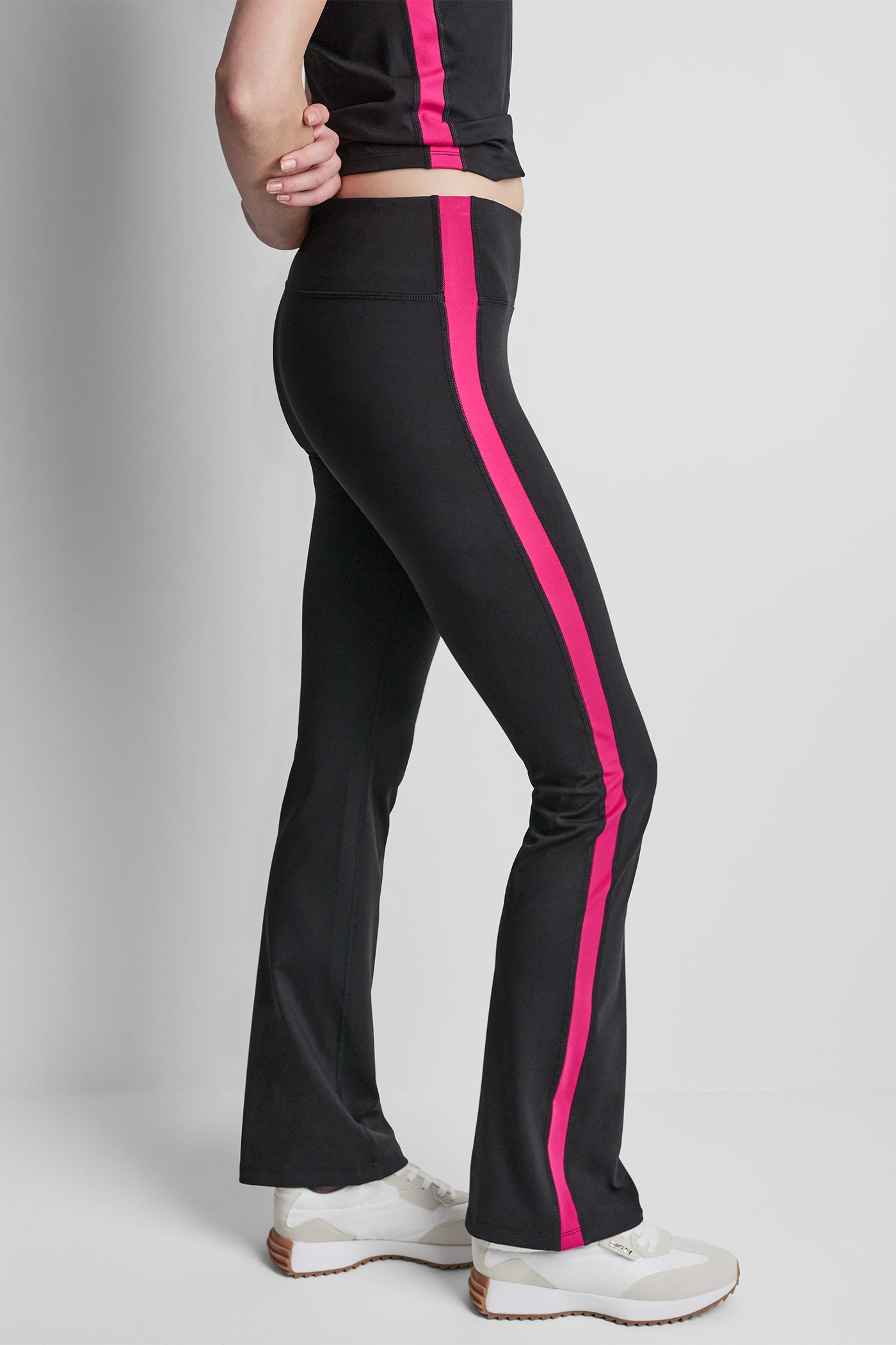 BALANCE COMPRESSION SIDE STRIPE FLARE LEGGING VIEW 4 | New Arrivals