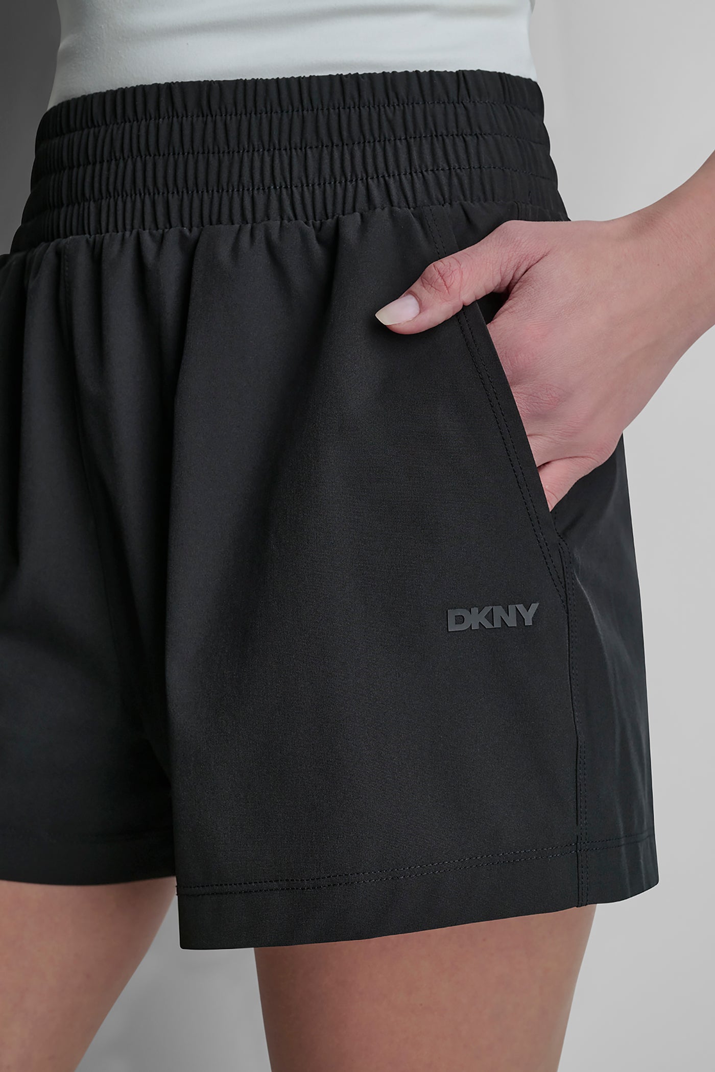 Black HUDSON STRETCH HIGH-RISE SHORT, VIEW 2 | New Arrivals