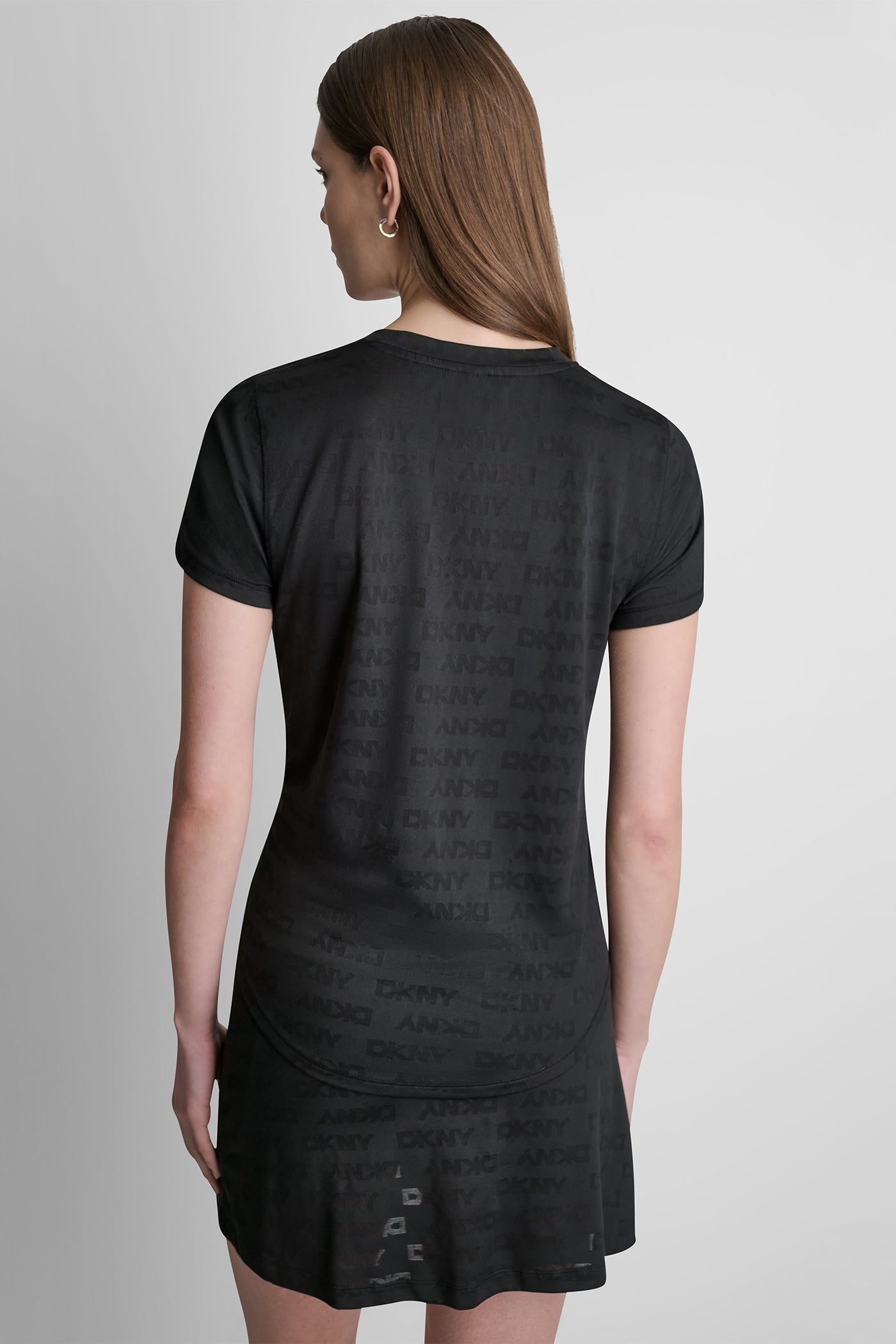 LOGO JACQUARD CREW NECK TEE VIEW 3 | New clothing
