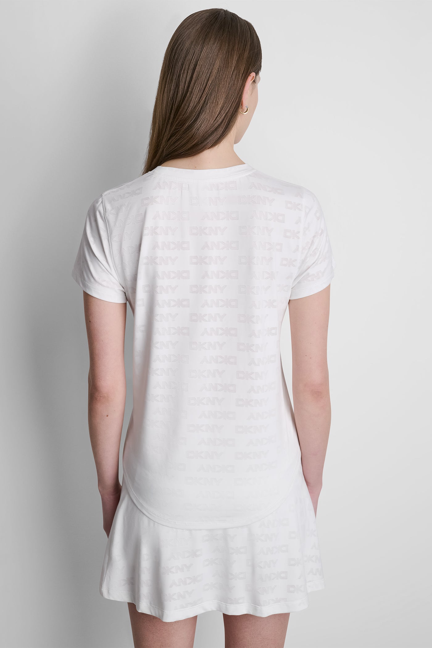 LOGO JACQUARD CREW NECK TEE VIEW 3 | New clothing