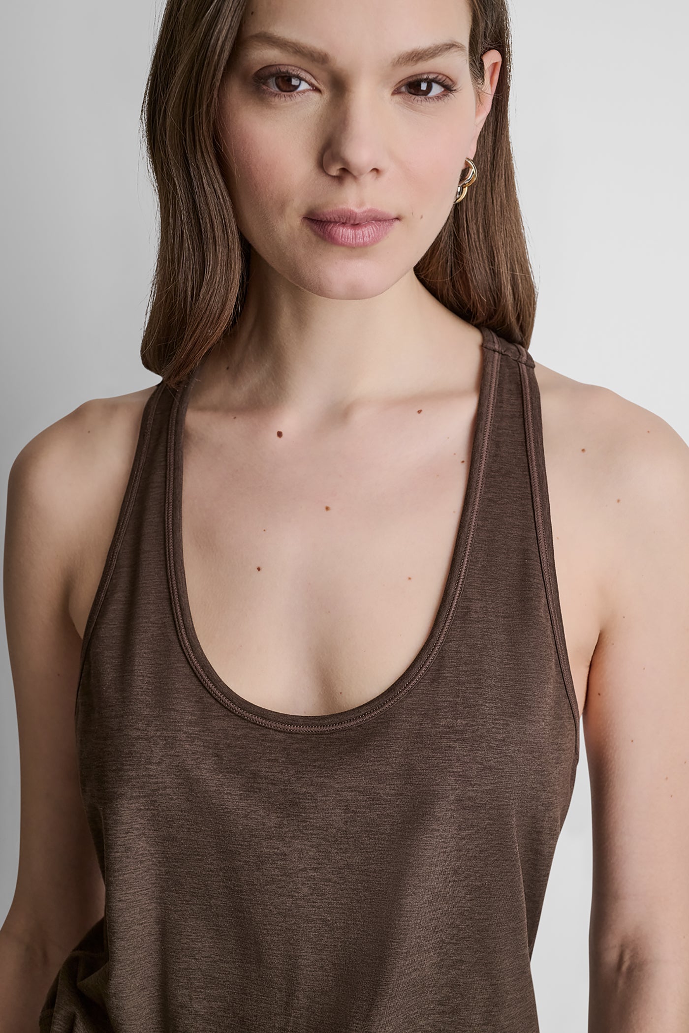 SPACEDYE RACERBACK TANK JUMPSUIT VIEW 7 | DKNY Sport